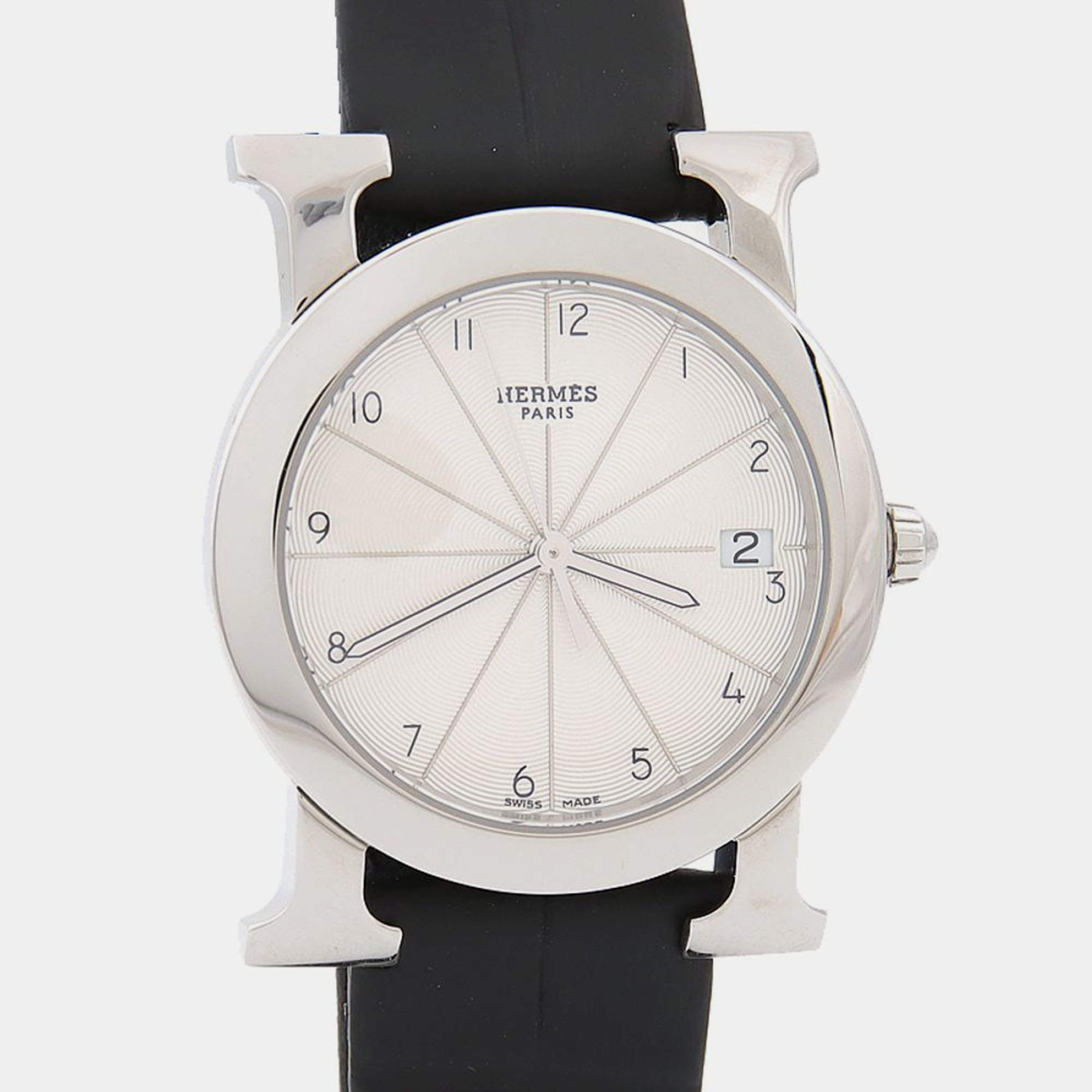 Pre Owned Hermes Ronde HR1.510 Quartz Stainless Steel Women's Wristwatch 31 mm