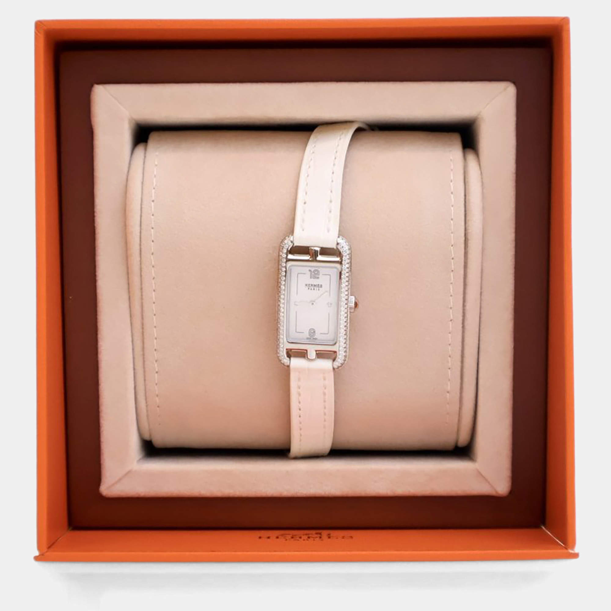 Pre Owned ساعة نانتوكيت هيرمس جلد التمساح