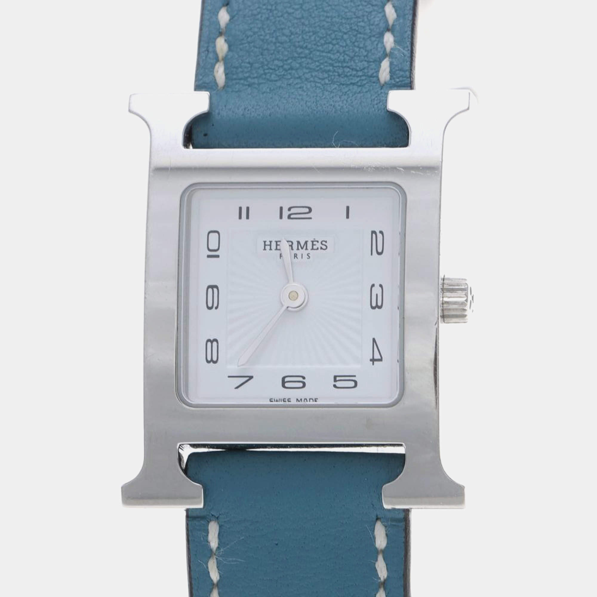 مملوكة مسبقًا Hermes Heure H HH1.210 Quartz Stainless Steel Women's Wristwatch 21.5mm