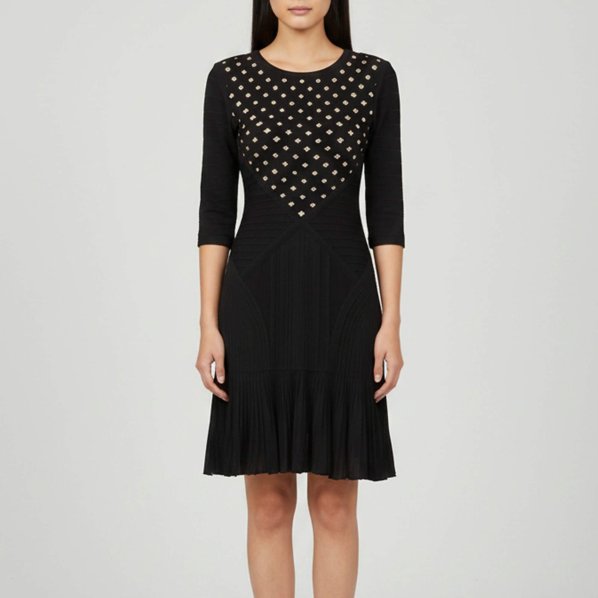 Pre Owned Herve Leger Black Bandage Knit Pernilla Mini Dress M 