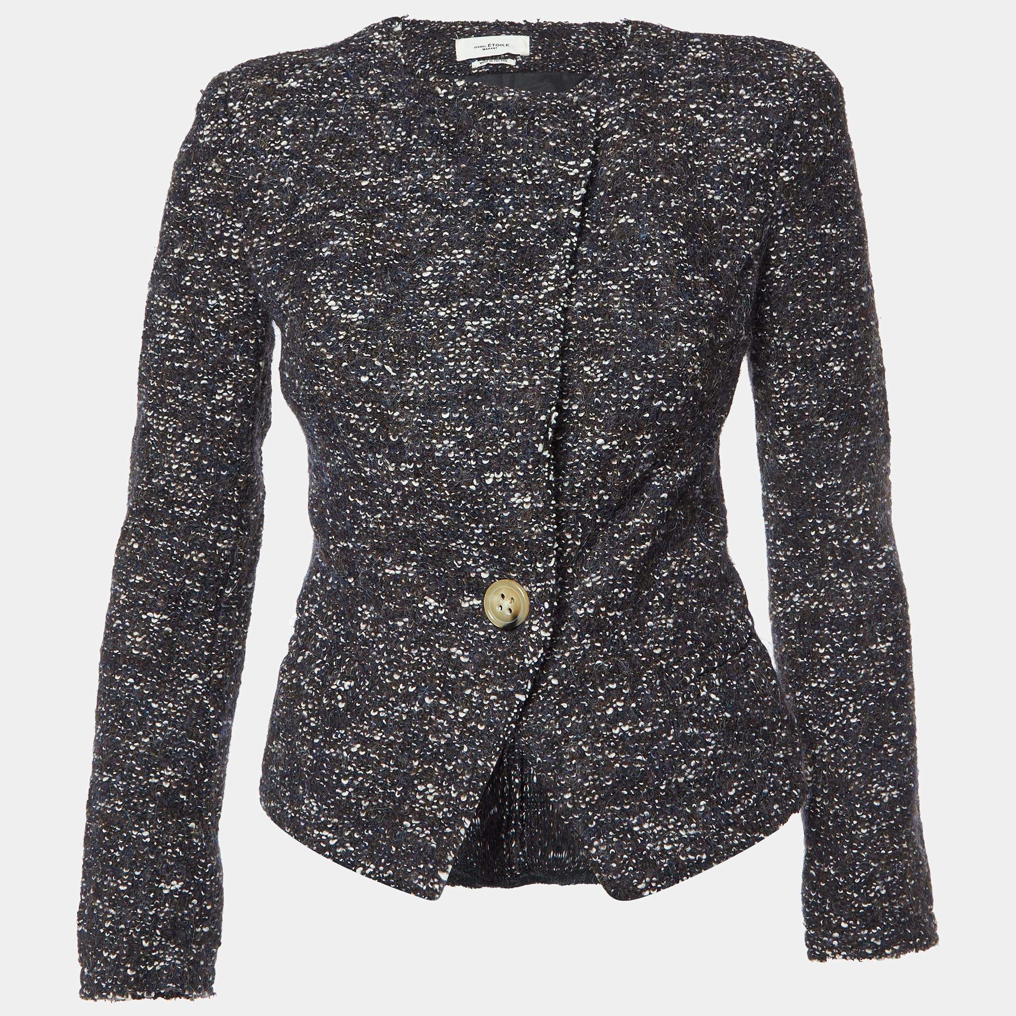 Isabel Marant Etoile Dark Blue/Brown Knit Jacket S