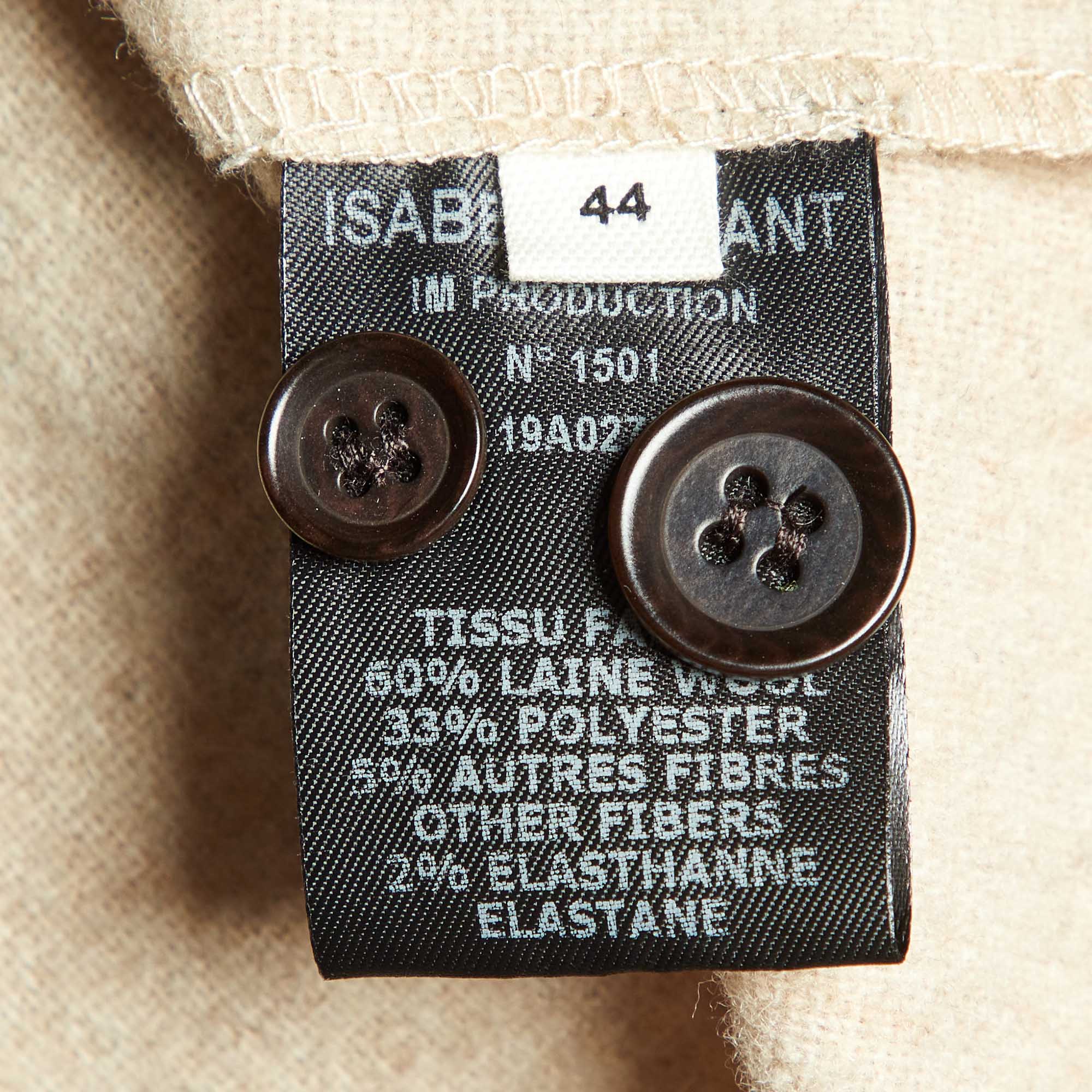 Pre Owned Isabel Marant Etoile Beige Wool Blend Shirt L