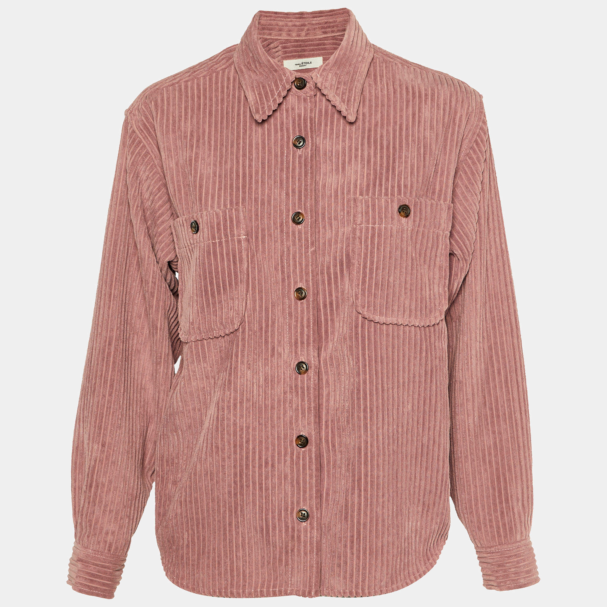 Isabel Marant Étoile Pink Corduroy Oversized Dexo Shirt S