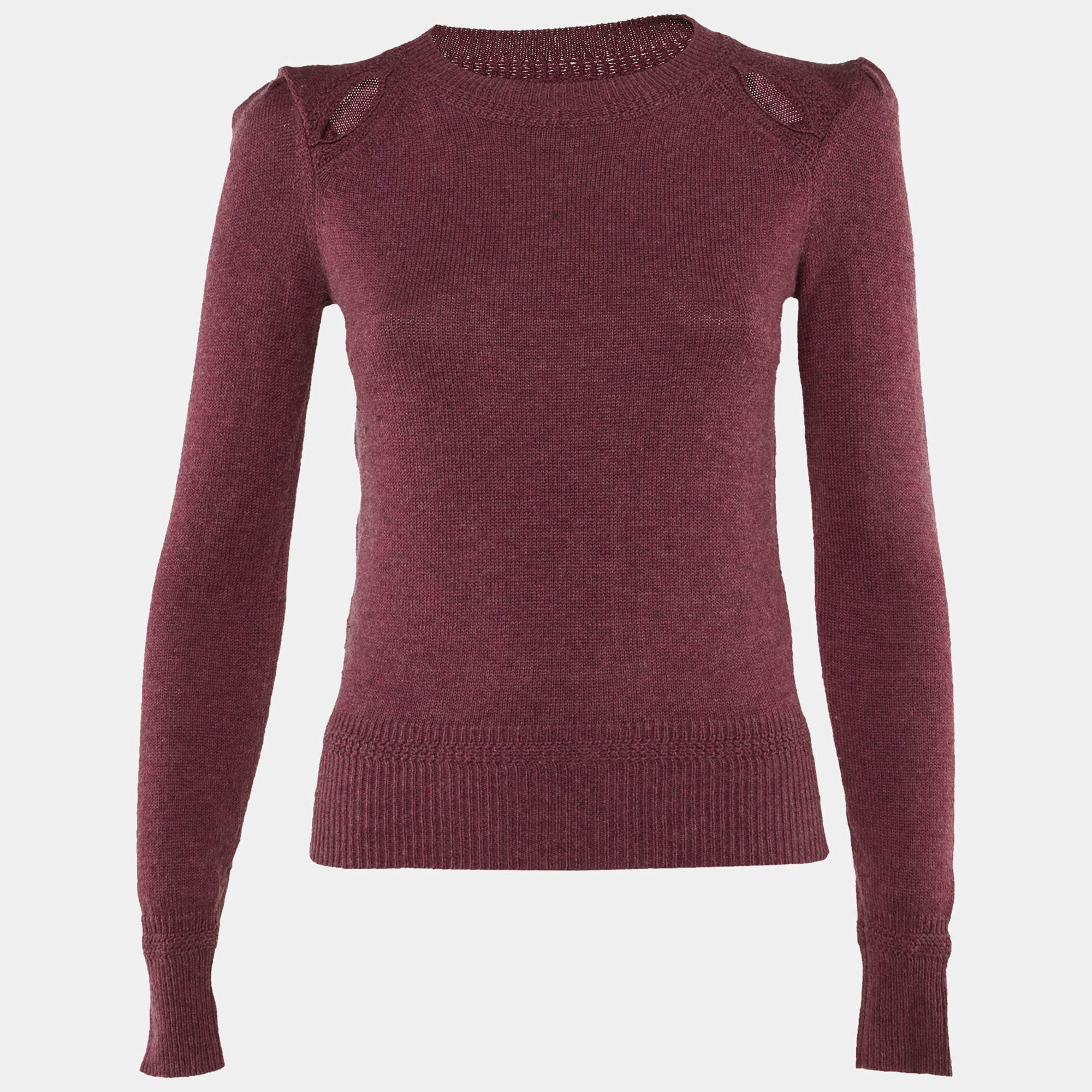 Pre Owned Isabel Marant Etoile Mauve Cotton Knit Sweater S