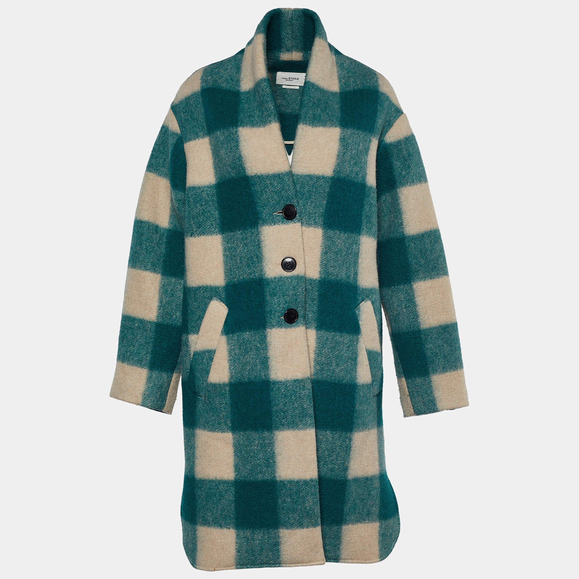 Isabel Marant Etoile Gingham Checked Gabriel Coat S