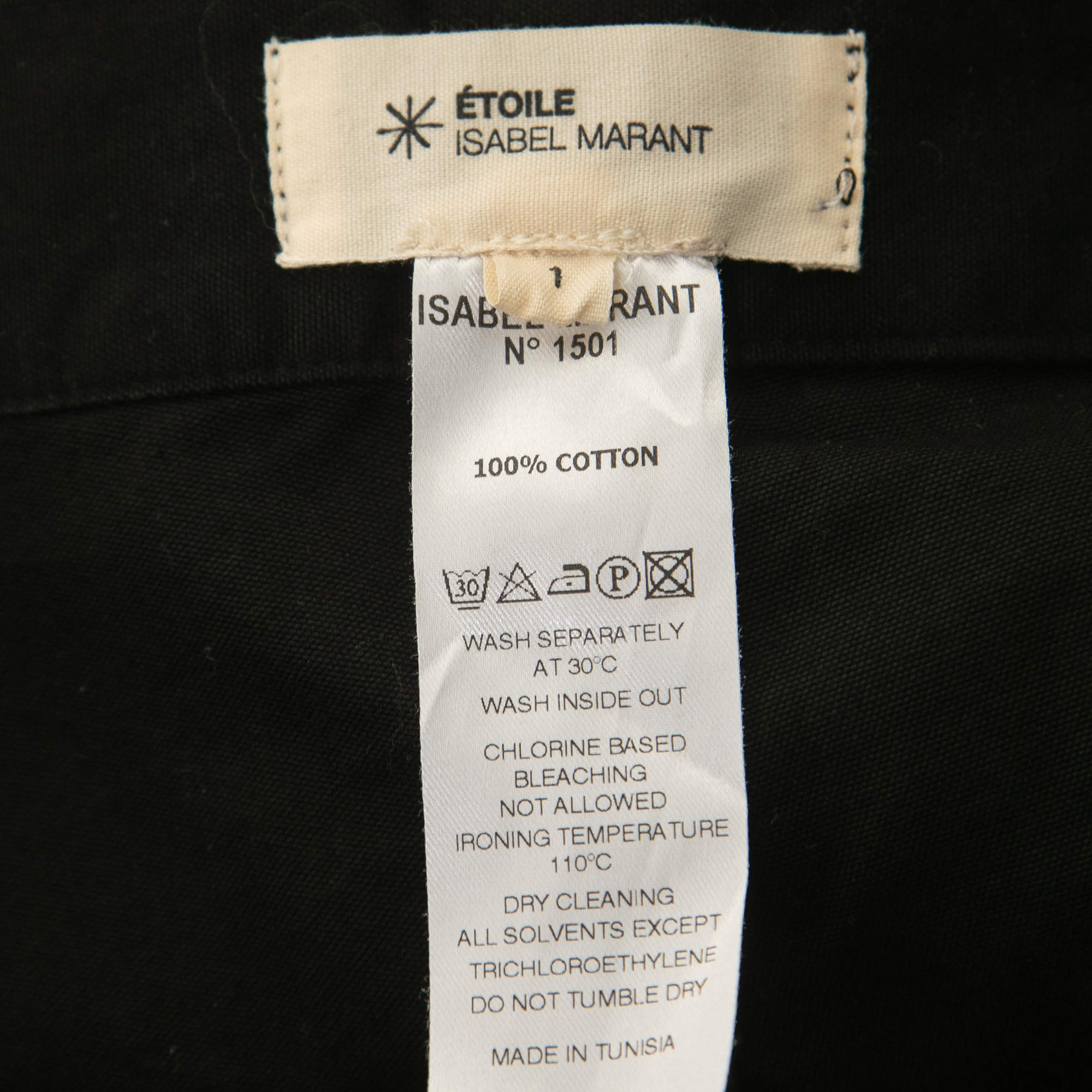Pre Owned Isabel Marant Etoile Black Cotton Cropped Trousers S
