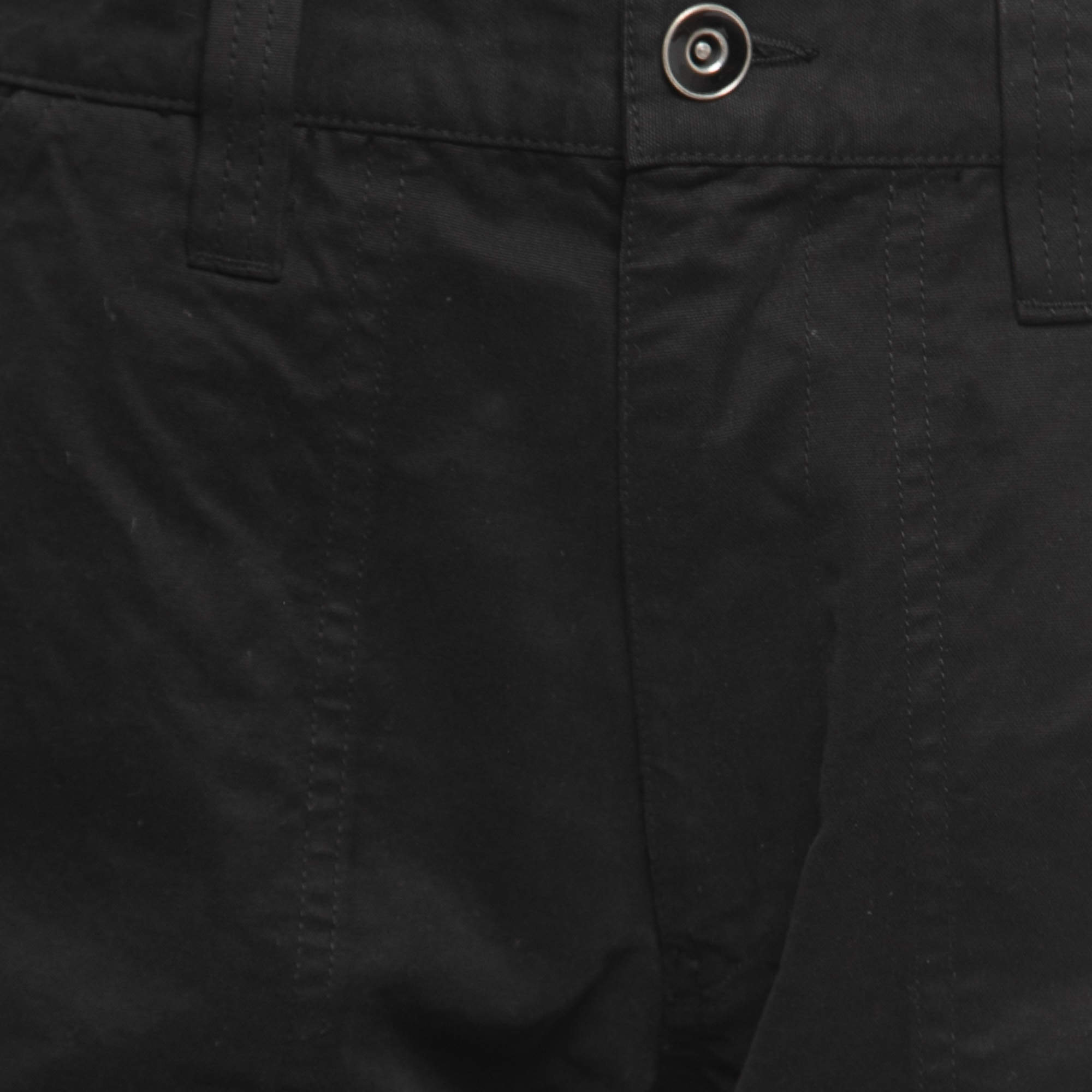 Pre Owned Isabel Marant Etoile Black Cotton Cropped Trousers S