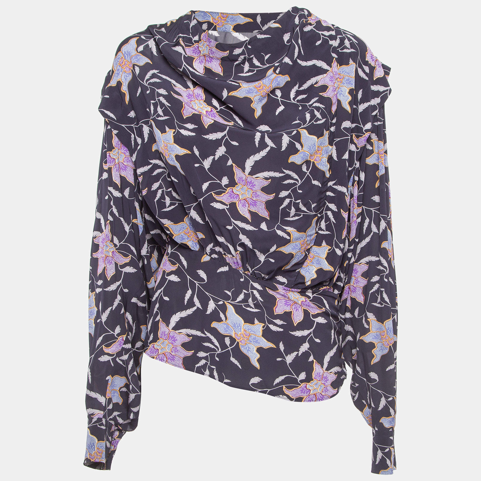 Isabel Marant Etoile Floral Print Crepe Oxel Blouse S