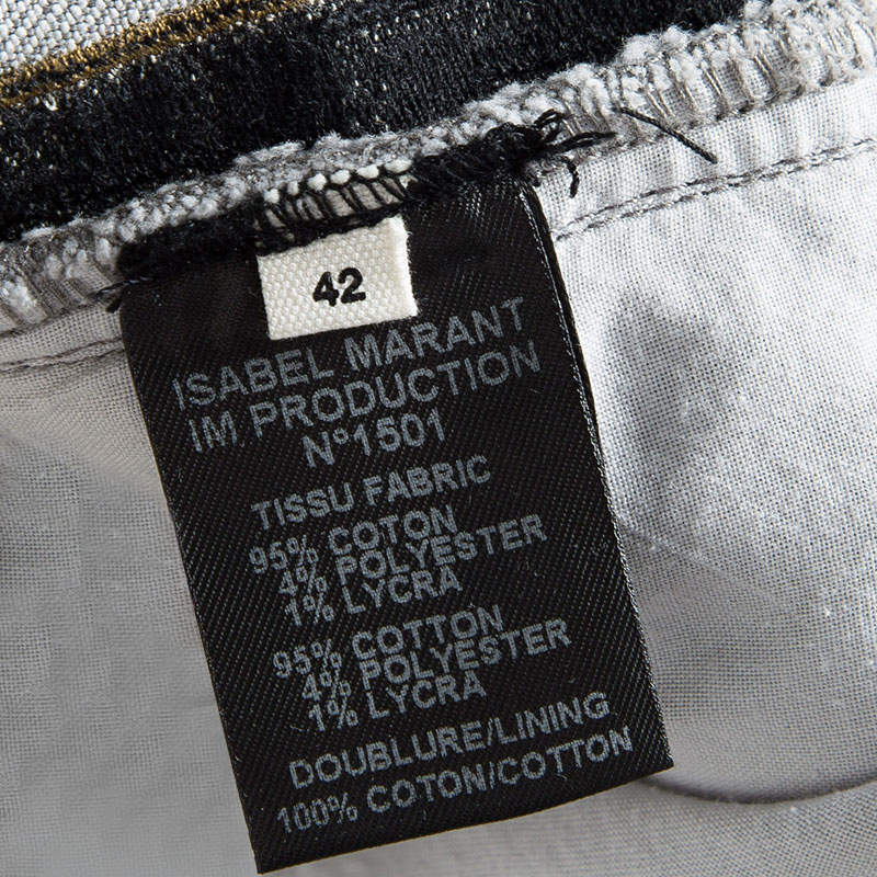 Isabel Marant Etoile Grey Embroidered Side Detail Jeans L Isabel Marant | TLC