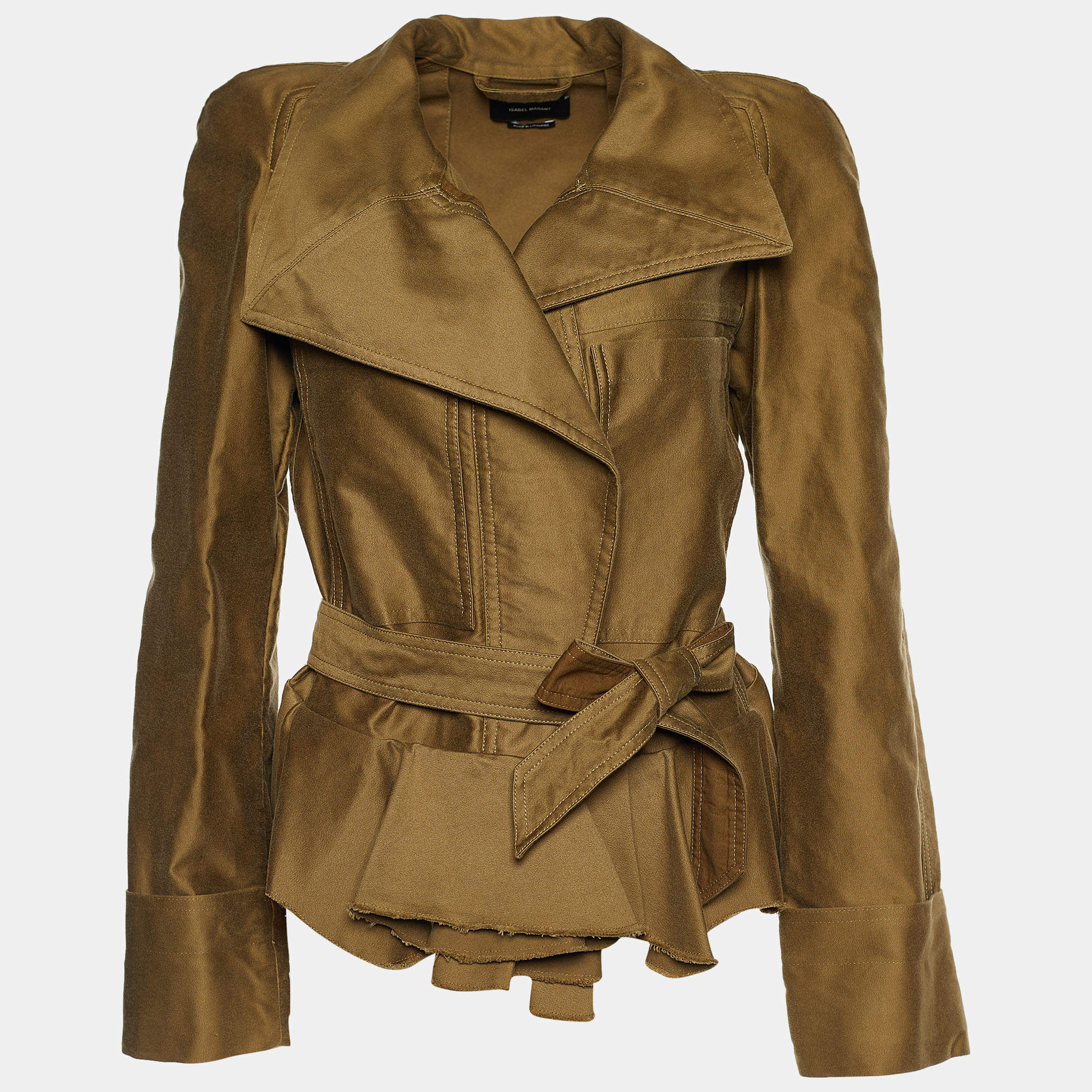 Pre Owned Isabel Marant Green Idony Cotton Blazer M