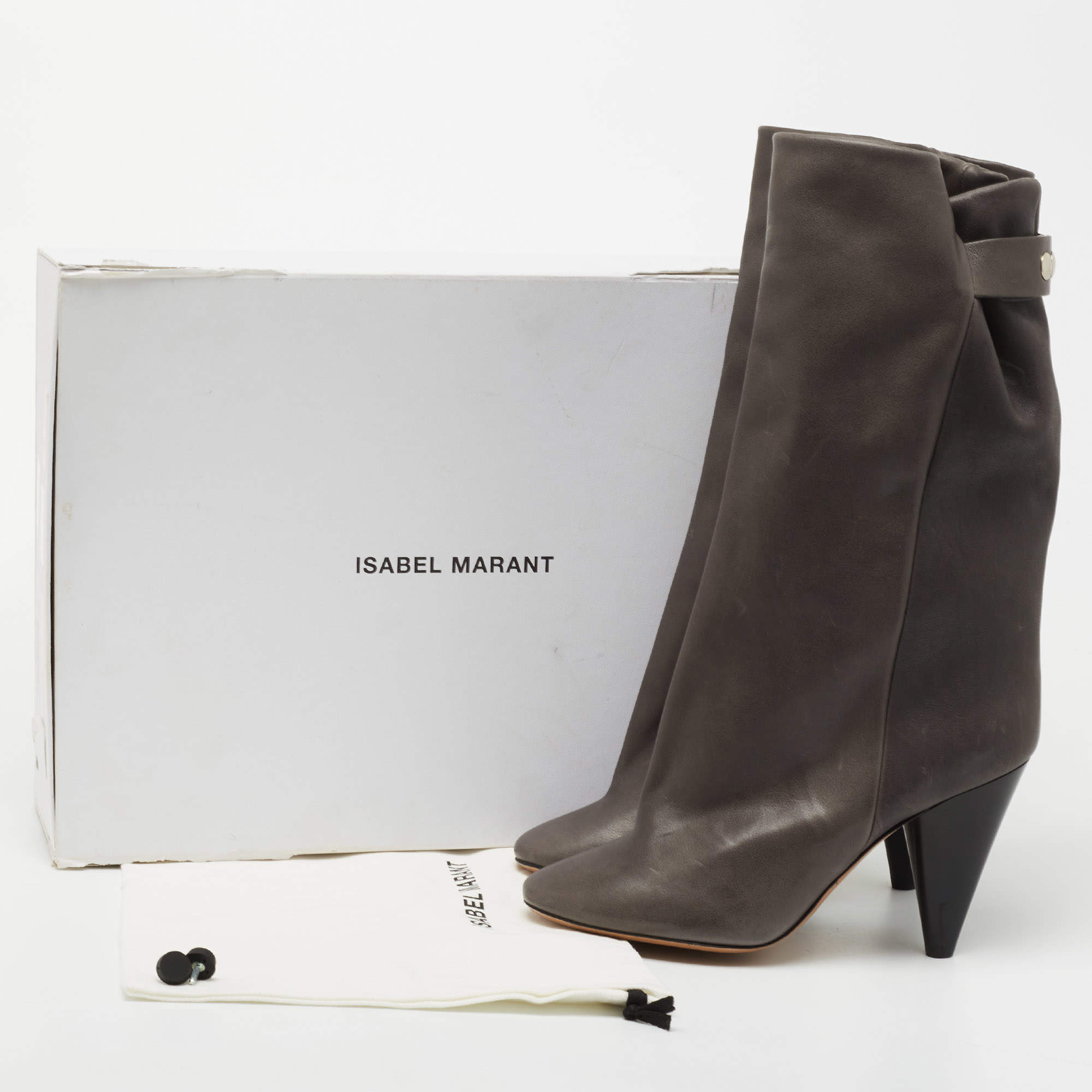 Hoe Imperialisme rollen Isabel Marant Grey Leather Midcalf Boots Size 40 Isabel Marant | TLC