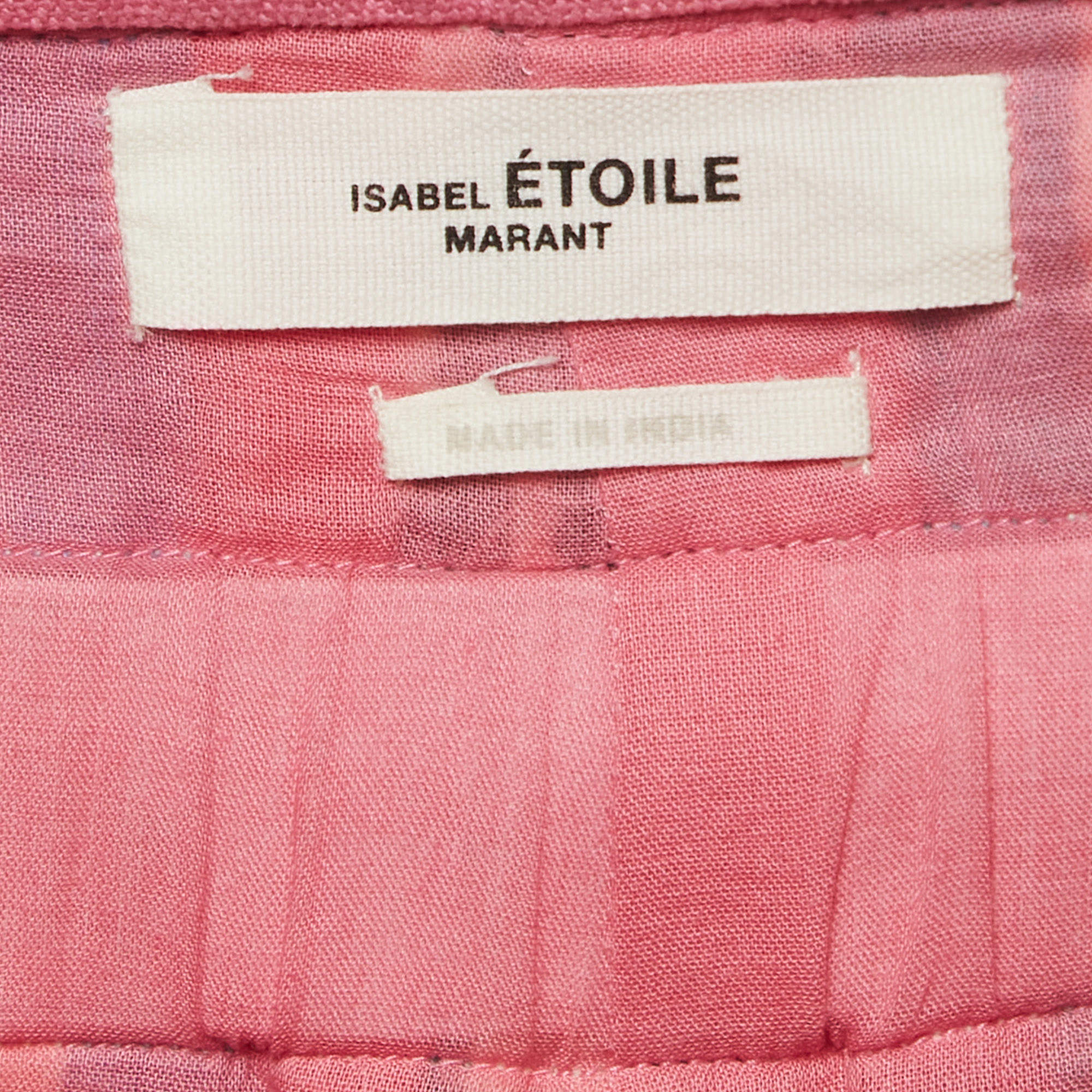 Pre Owned Isabel Marant Pink Inima Ikat Jacquard Shorts M