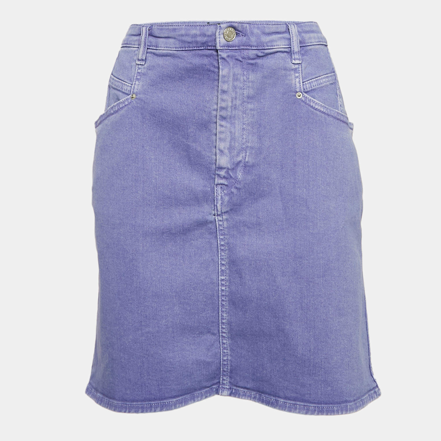 Pre Owned Isabel Marant Purple Denim Mini Skirt L