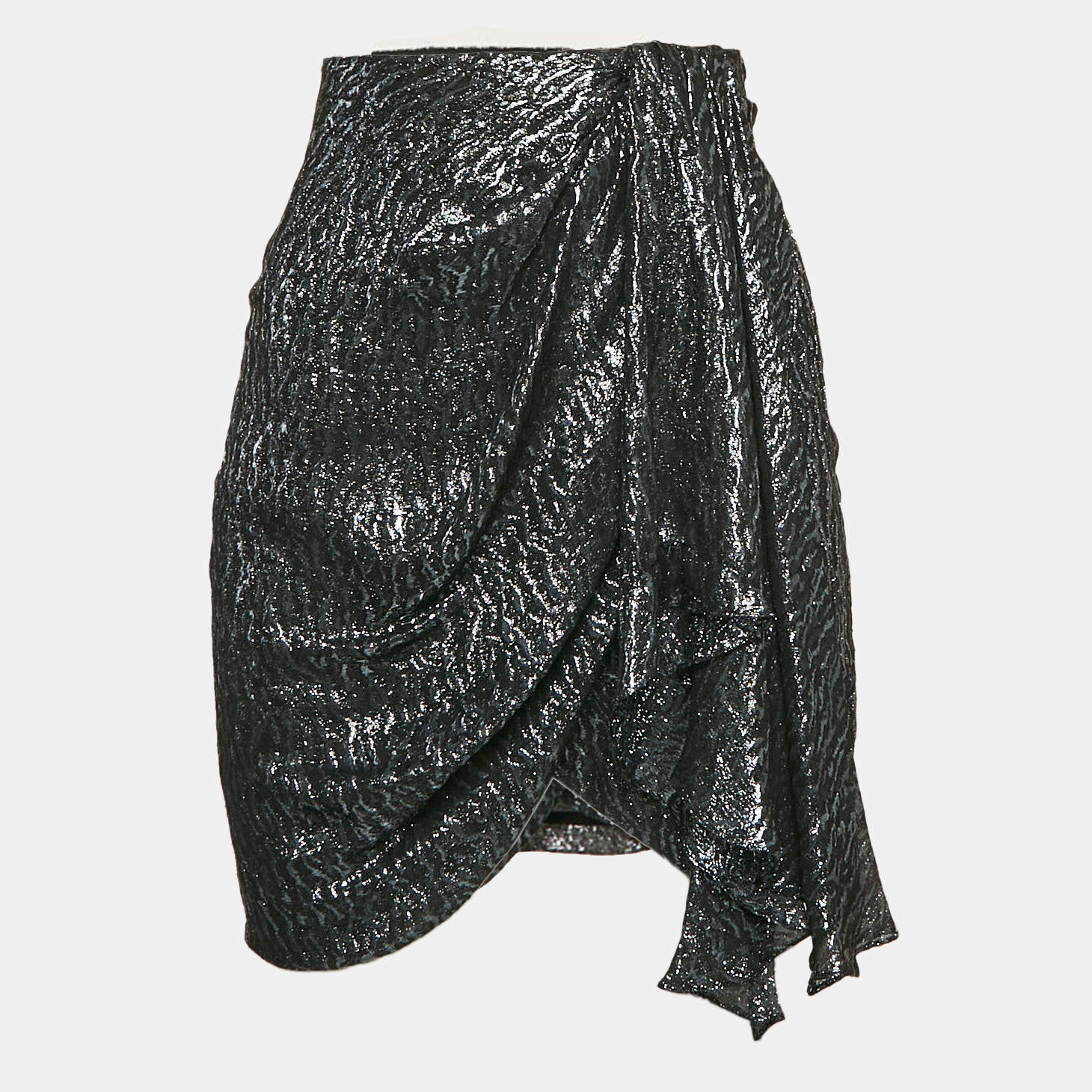 Isabel Marant Metallic Silk Blend Mini Skirt M