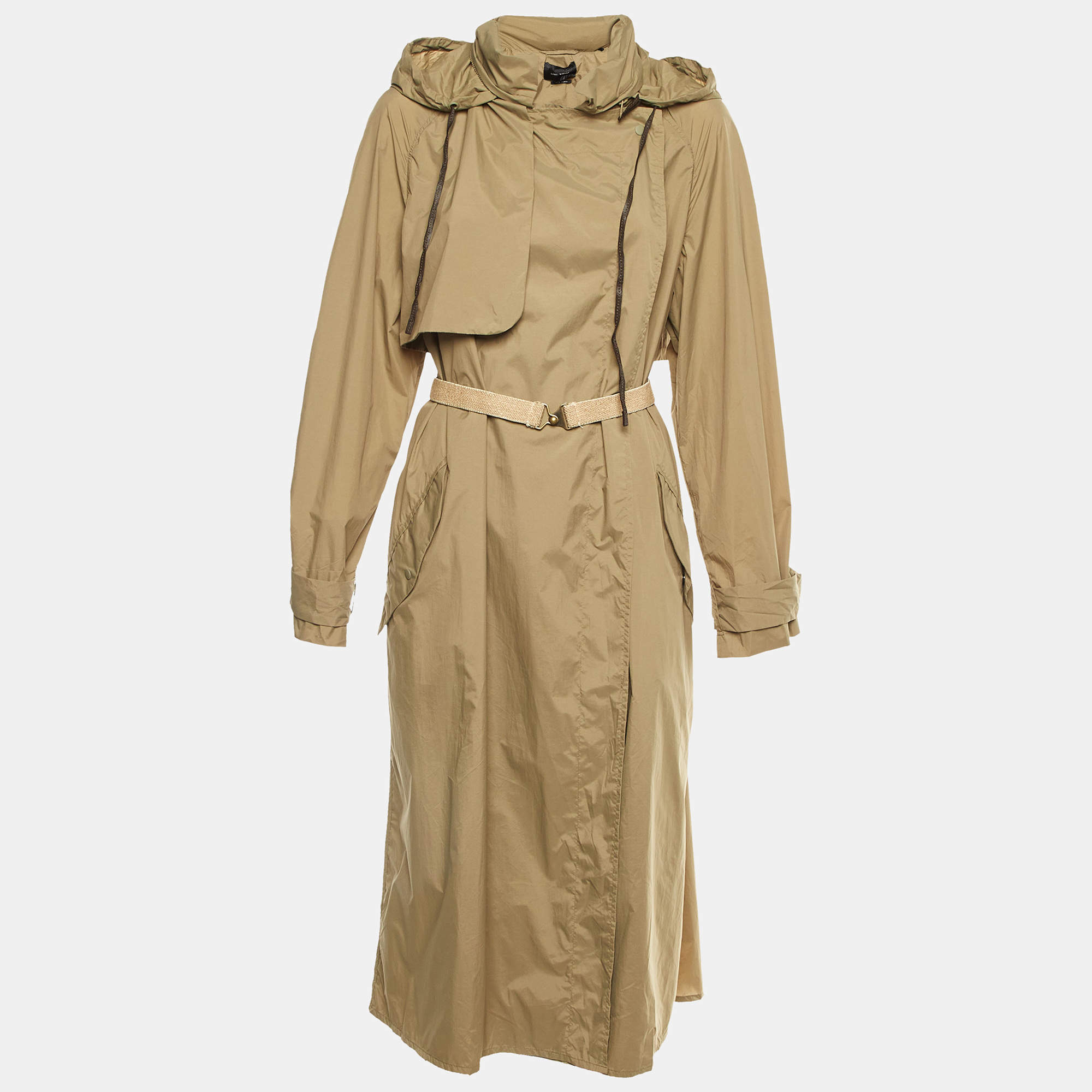 Pre Owned Isabel Marant Brown Nylon Dracen Rain Coat M