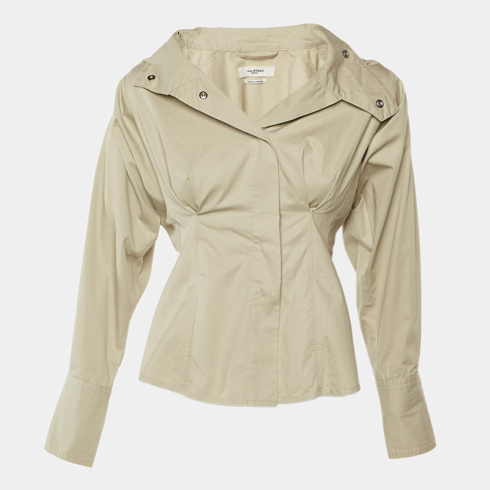 Pre Owned Isabel Marant Etoile Beige Cotton Button Jacket S