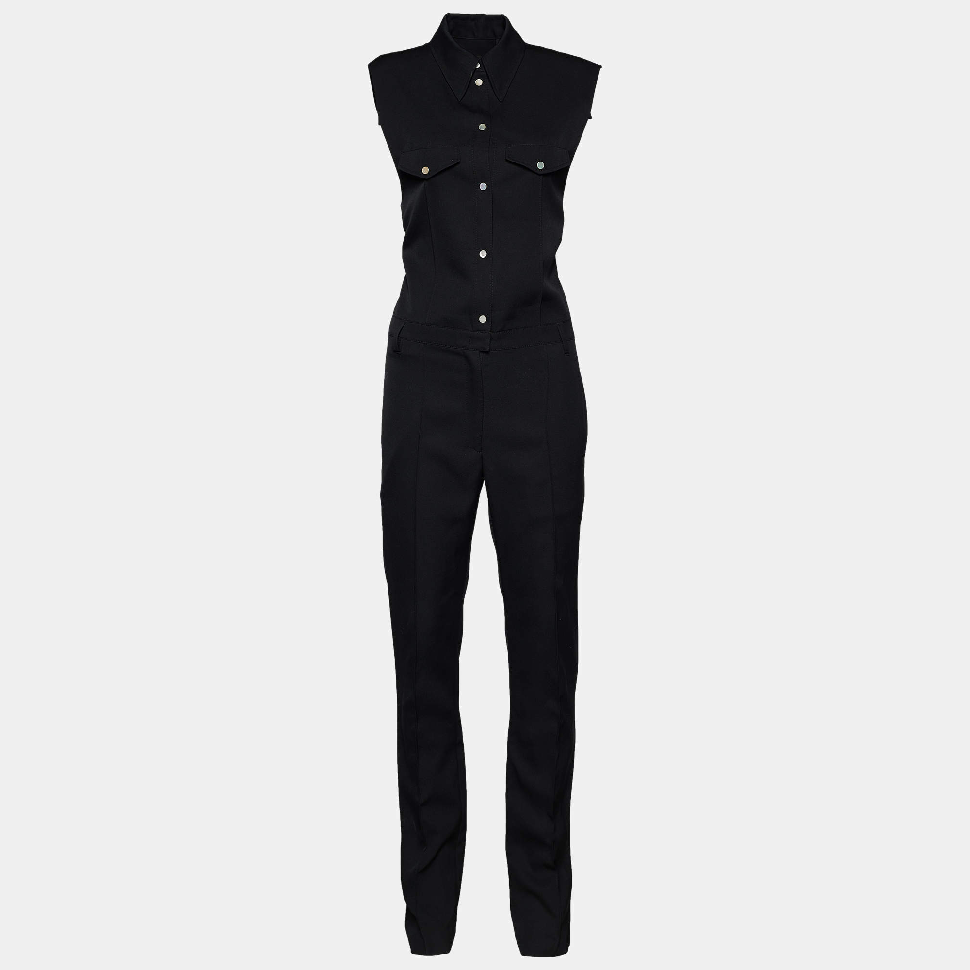 Isabel Marant Black Wool Tealdio Sleeveless Jumpsuit S
