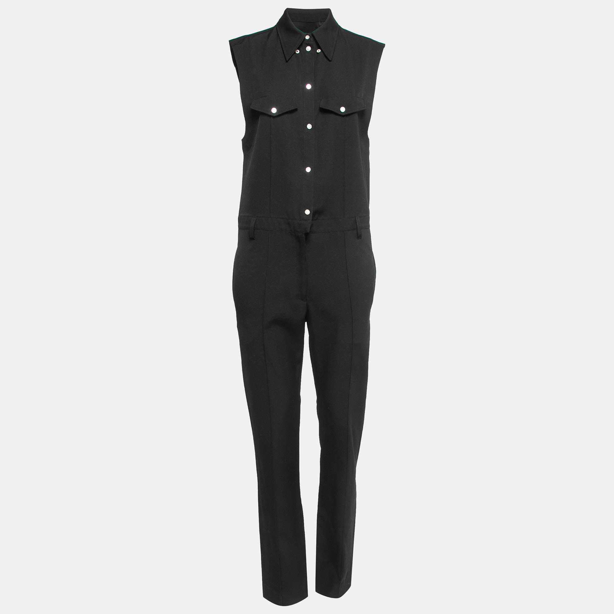 Isabel Marant Black Wool Sleeveless Tealdio Jumpsuit S