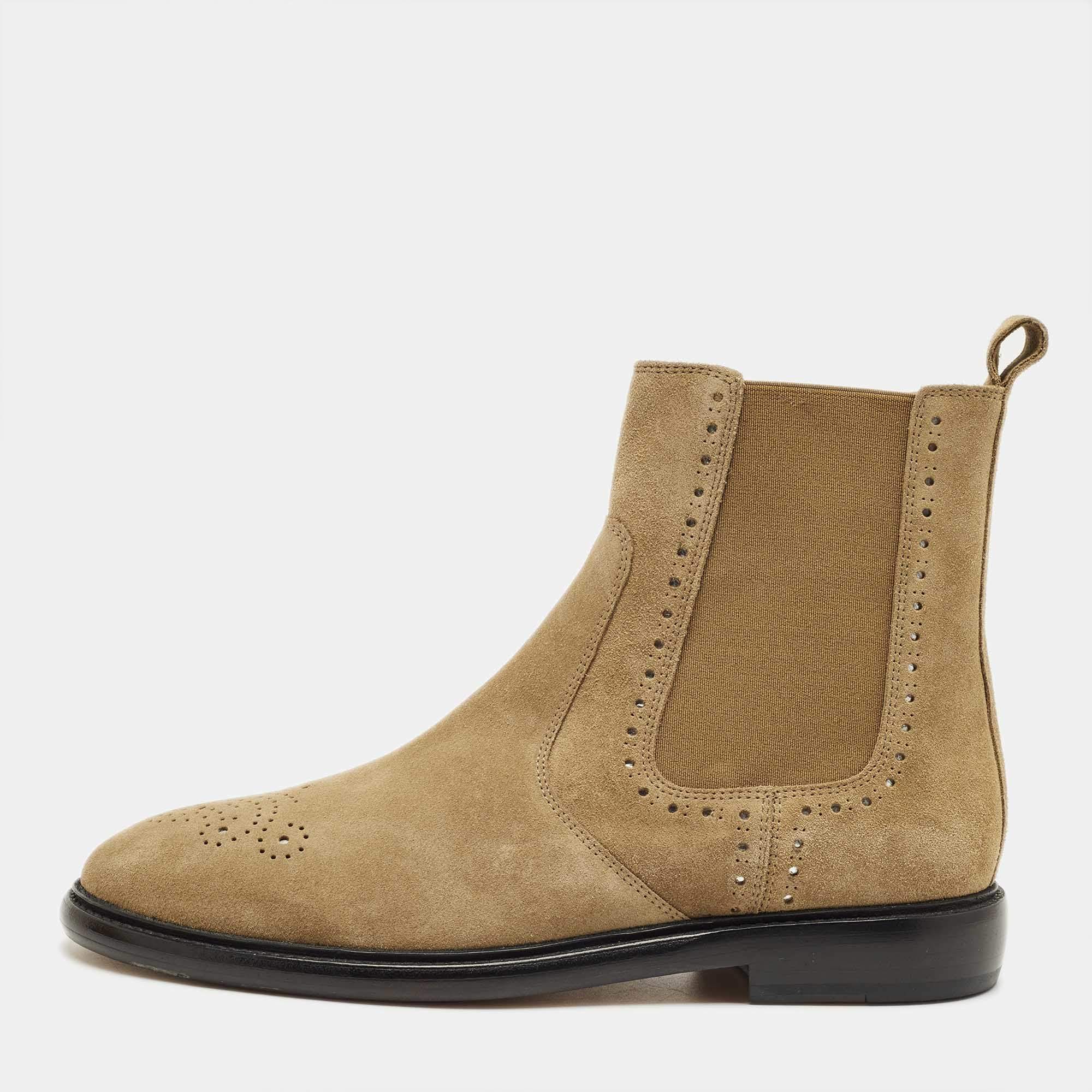Pre Owned Isabel Marant Brown Suede Chelsea Boots Size 41