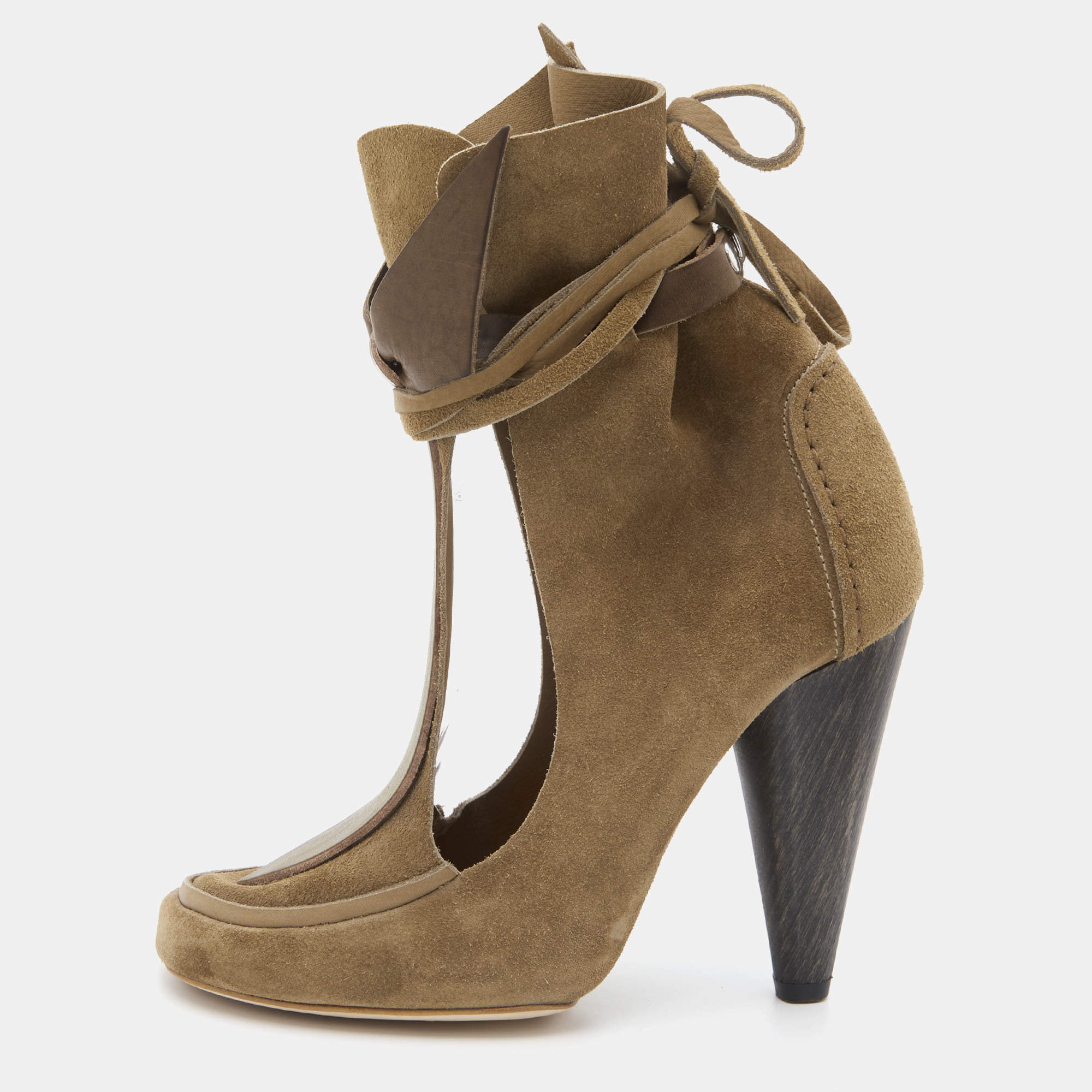 Isabel Marant Brown Suede Royston Ankle Length Boots Size 38