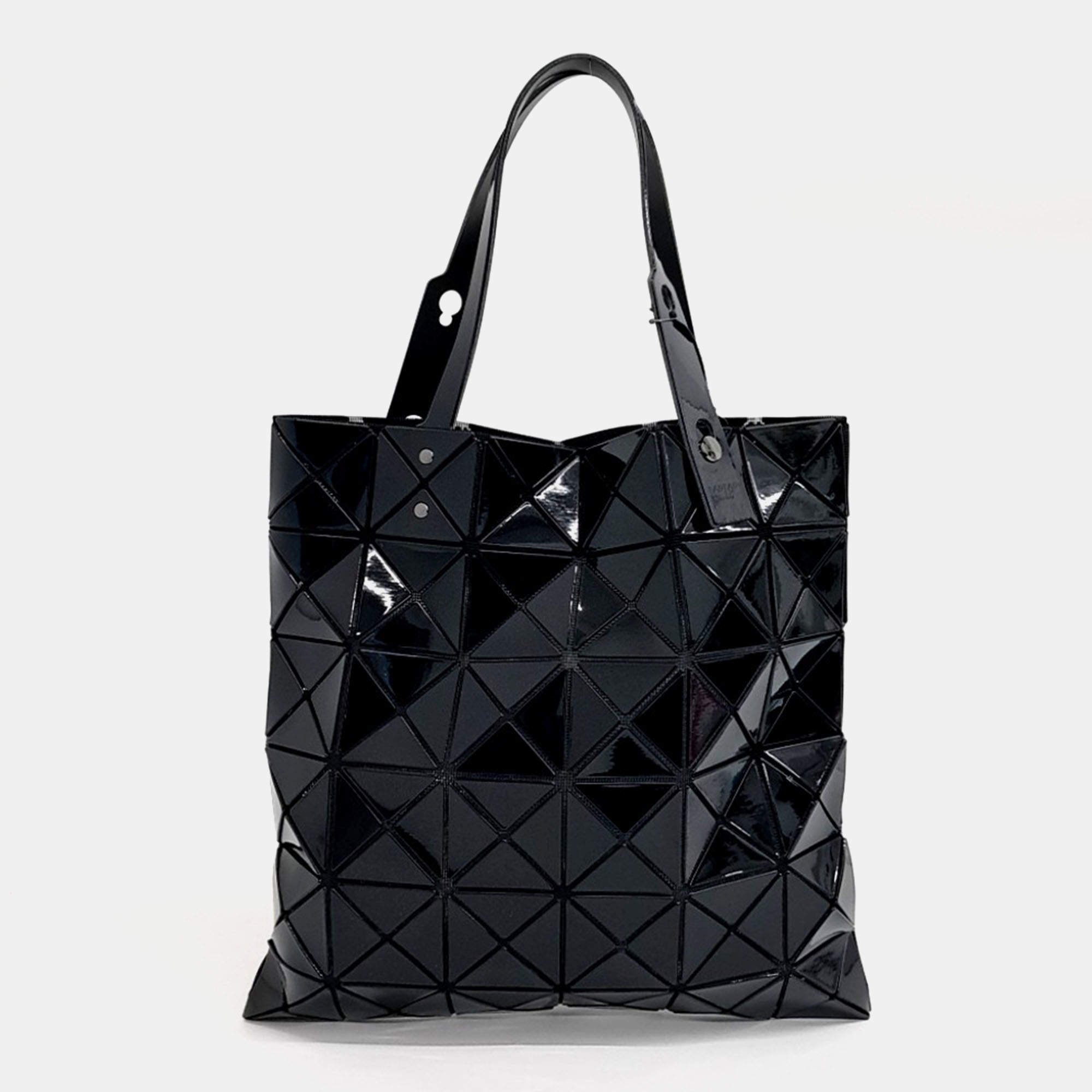 Pre Owned Issey Miyake Black Mesh and Coated canvas Issey Miyake Black Bao Bao tote bag