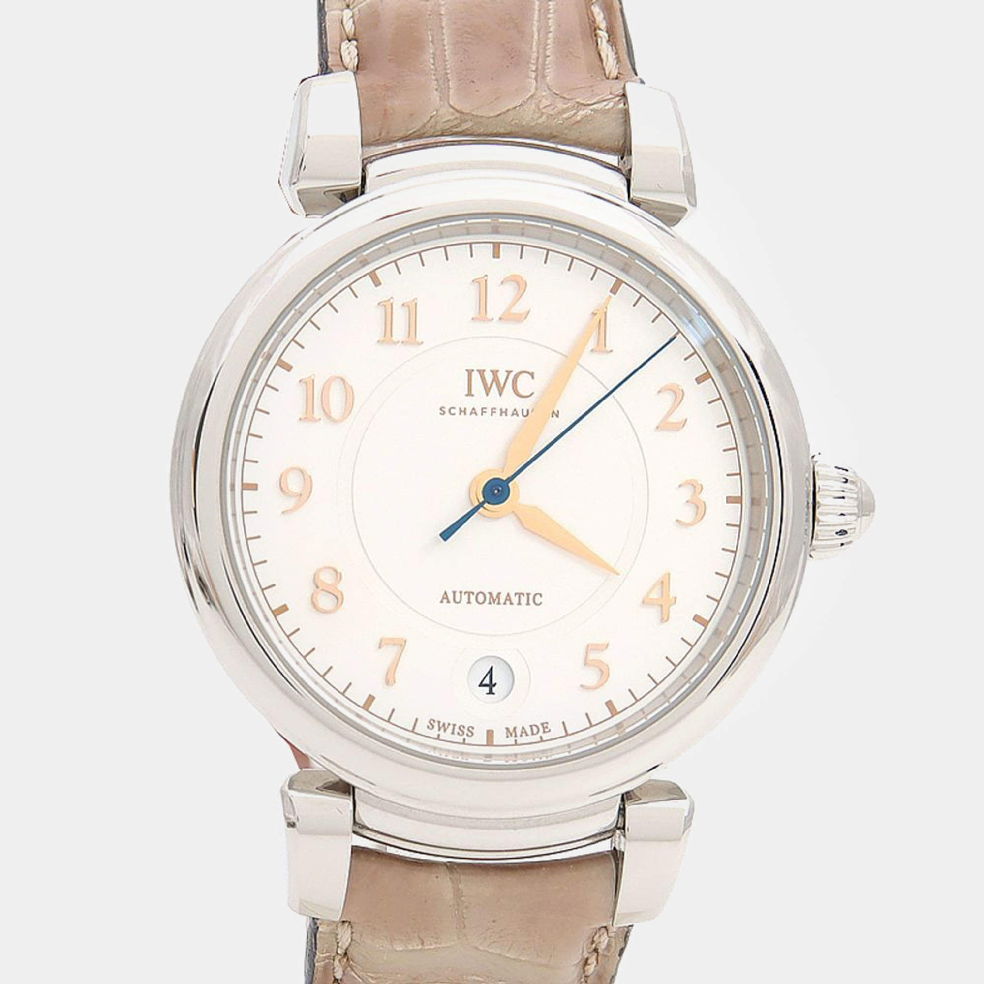 Pre Owned IWC Da Vinci IW458307 Automatic Stainless Steel Men's Wristwatch 36 mm