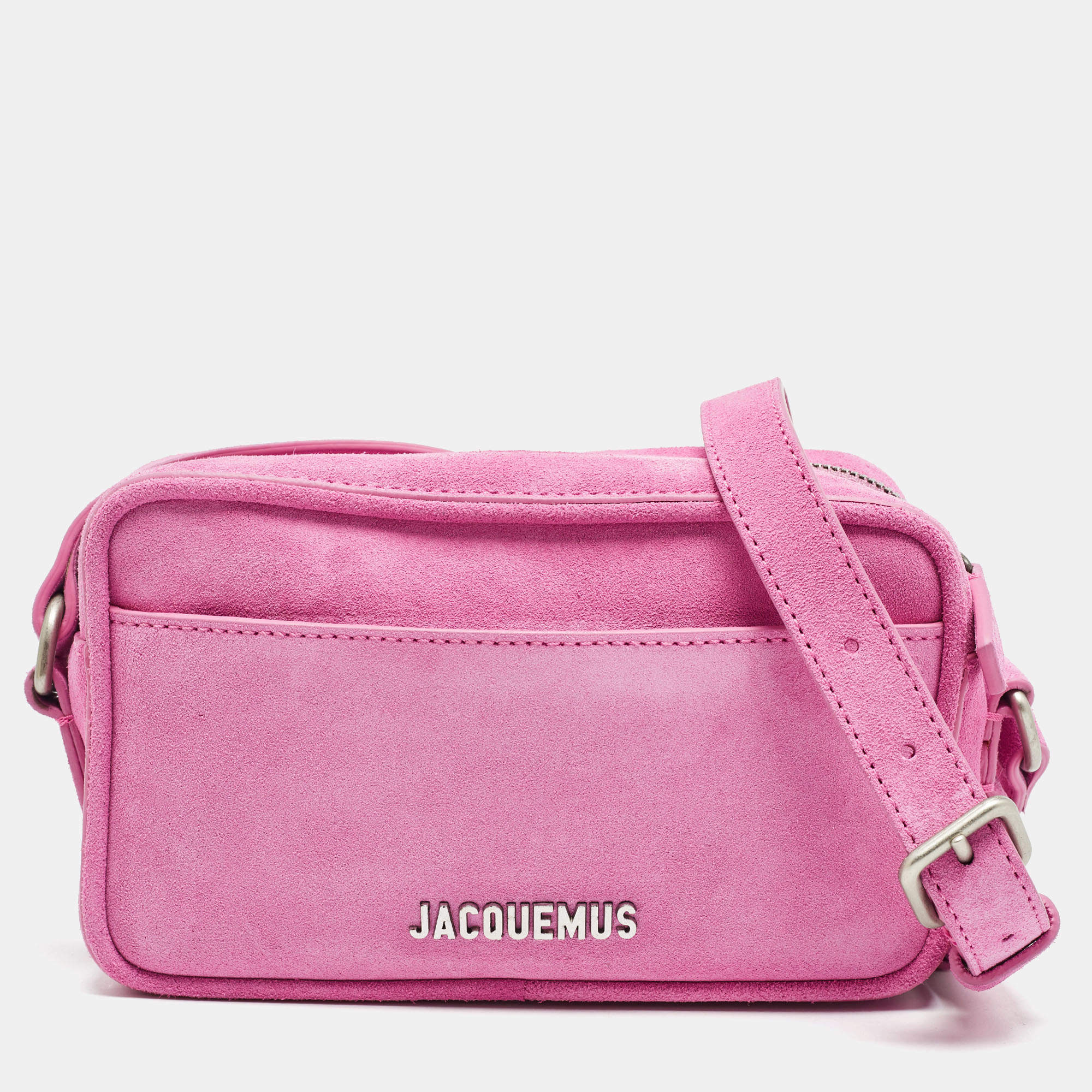 Jacquemus Pink Suede Le Baneto Shoulder Bag