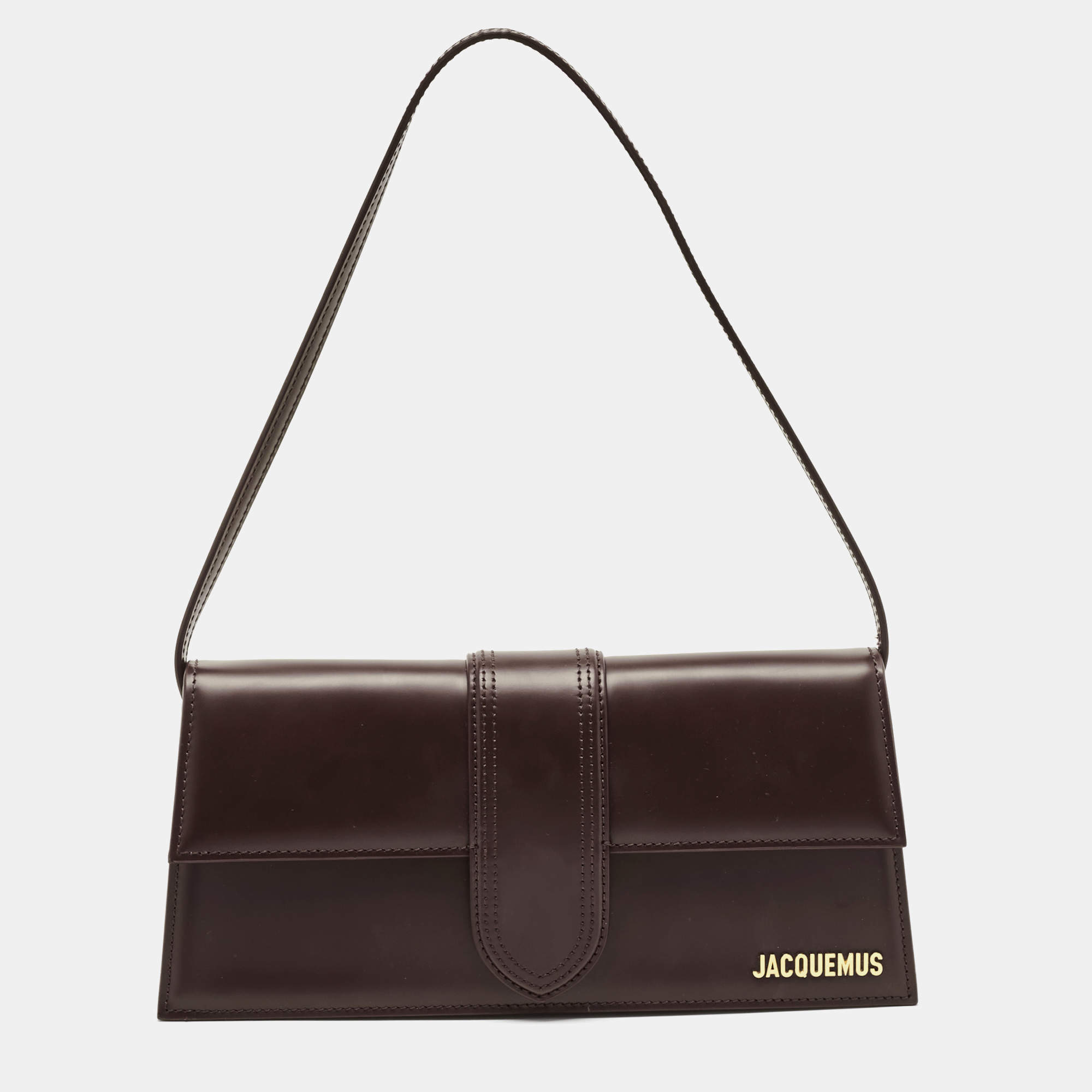 Jacquemus Brown Leather Le Bambino Long Shoulder Bag