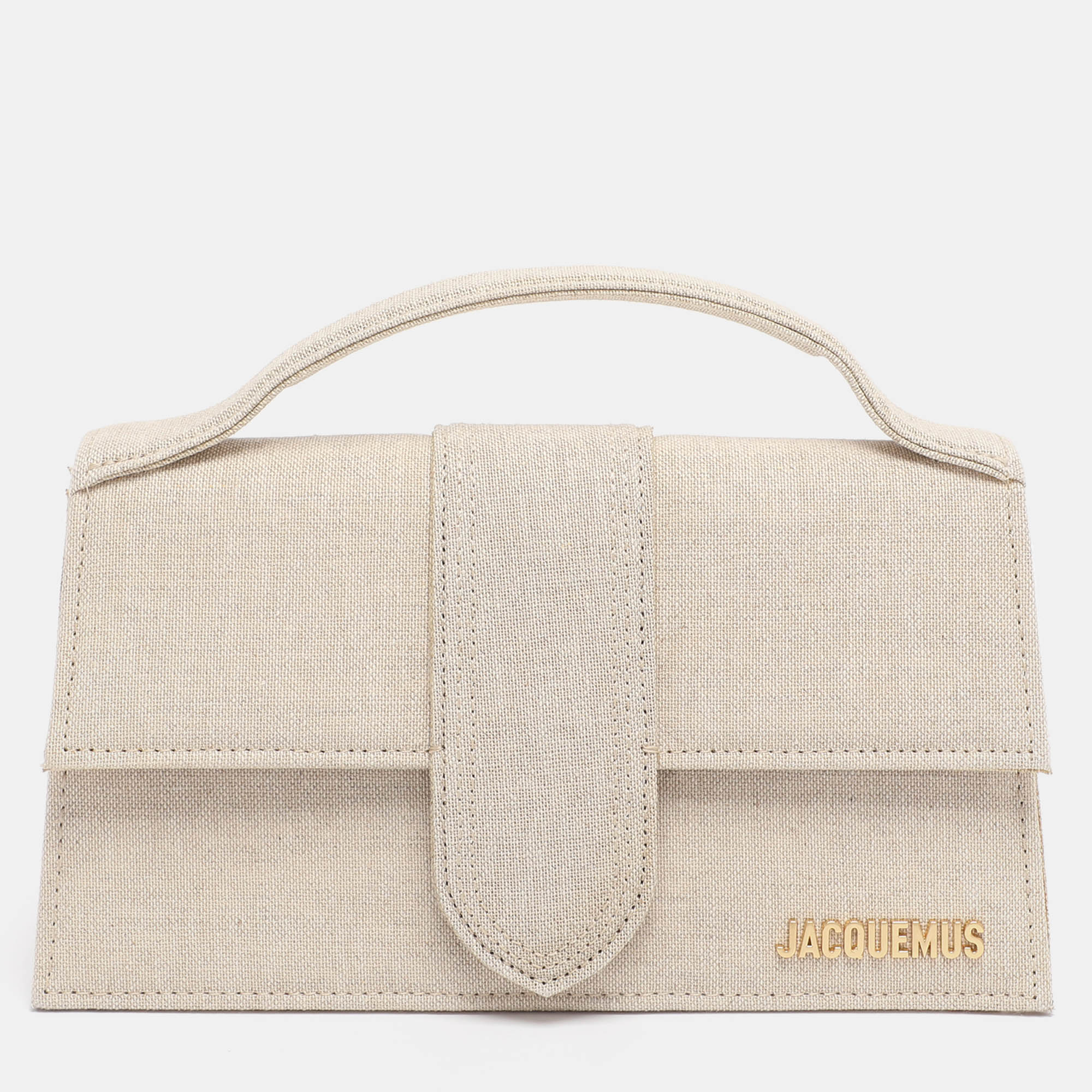 مملوكة مسبقًا حقيبة جاكيموس لو غراند بامبينو قماش بيج بيد علوية