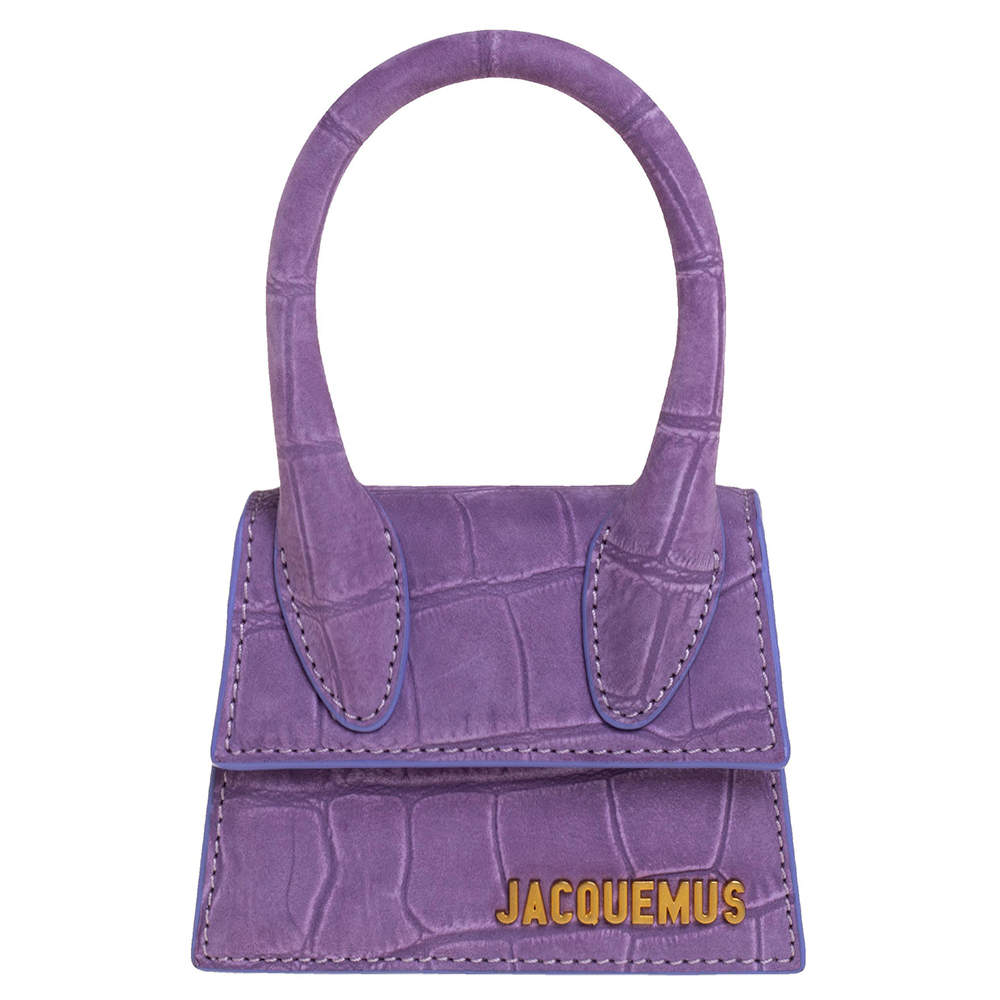 Jacquemus Purple Leather Le Chiquito Mini Satchel