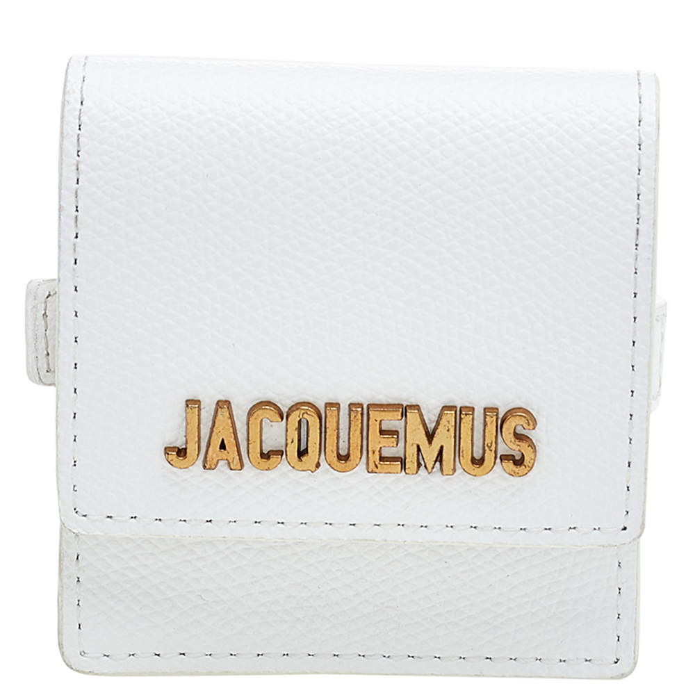 Jacquemus White Leather Le Sac Bracelet