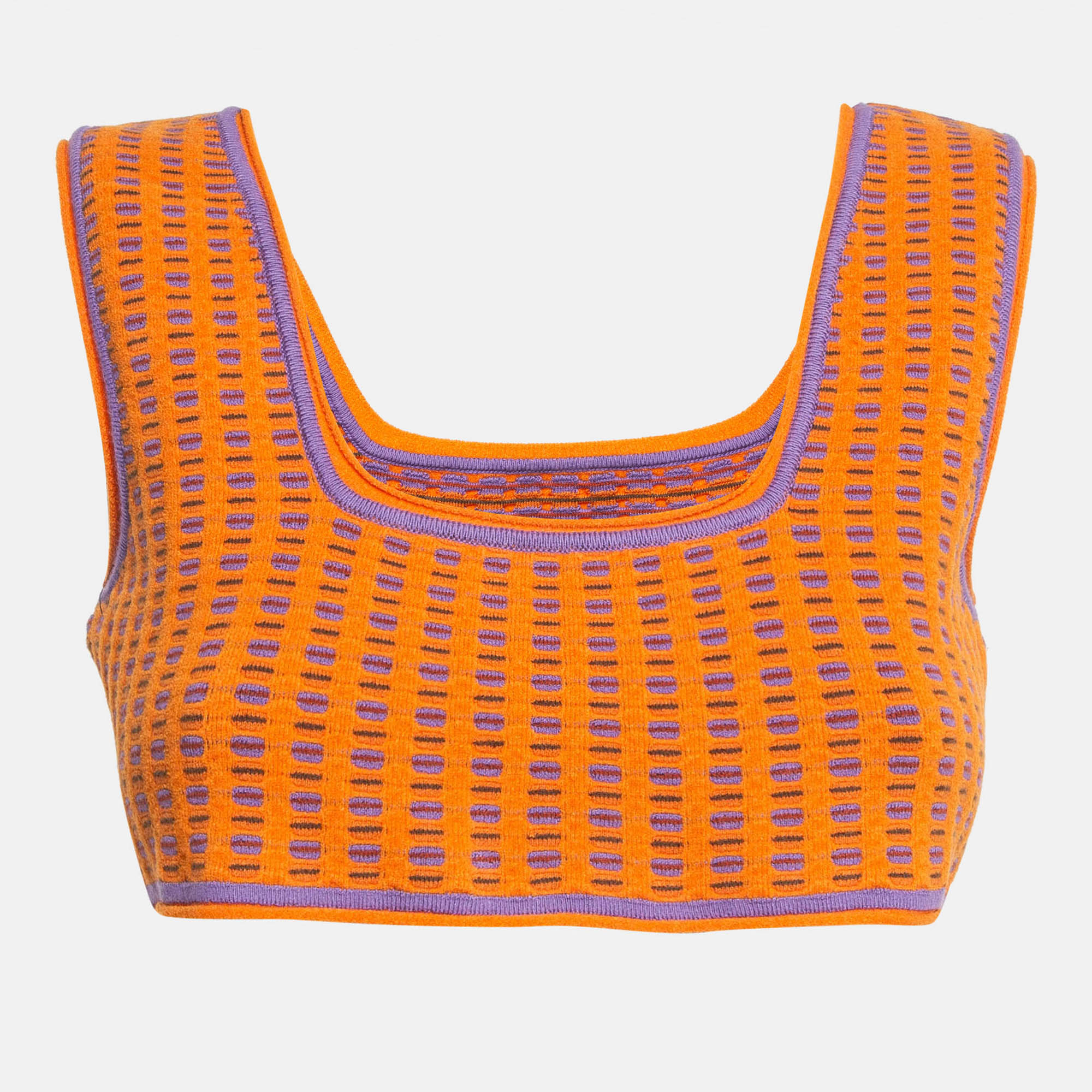 Jacquemus Orange Knit Le haut Macio Crop Top M