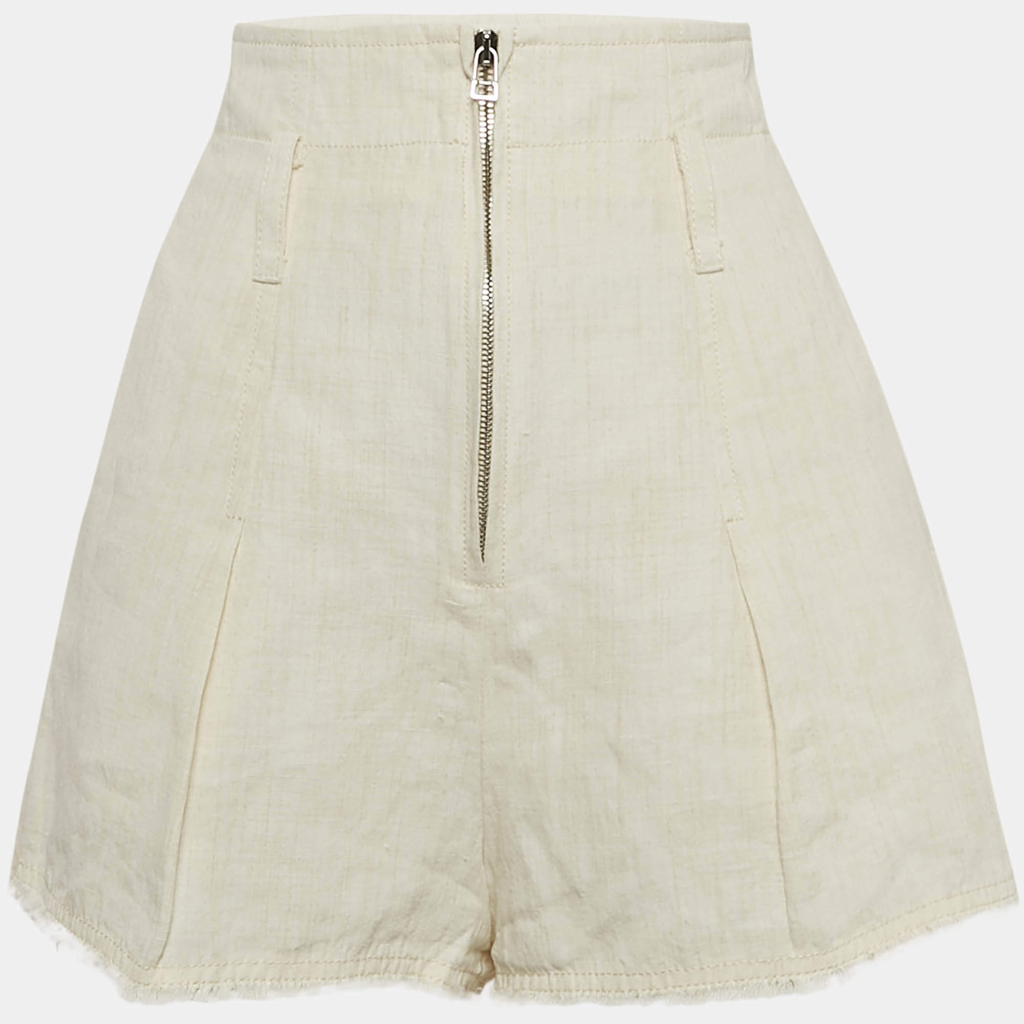 Jacquemus Cream Linen Blend Le Short Santon Shorts M