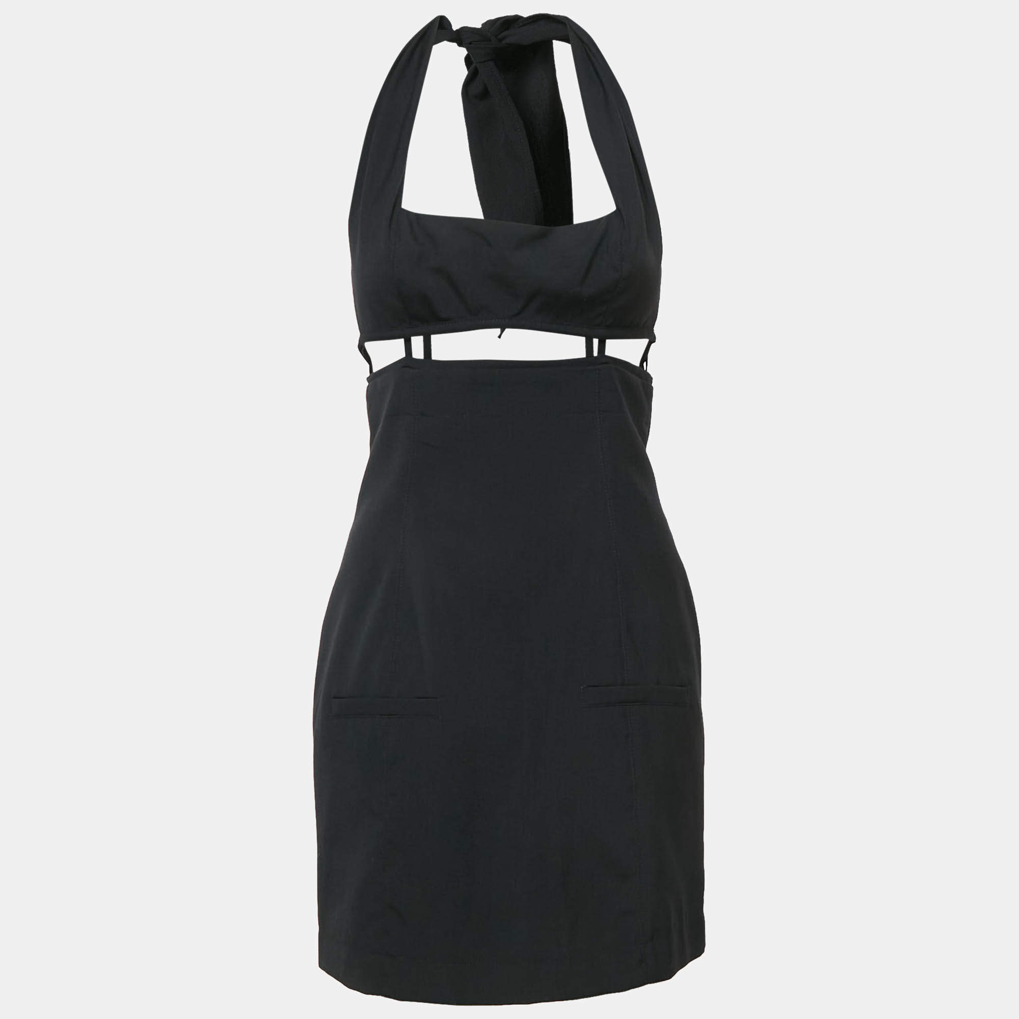 Jacquemus Black Wool La robe Limao Mini Dress M