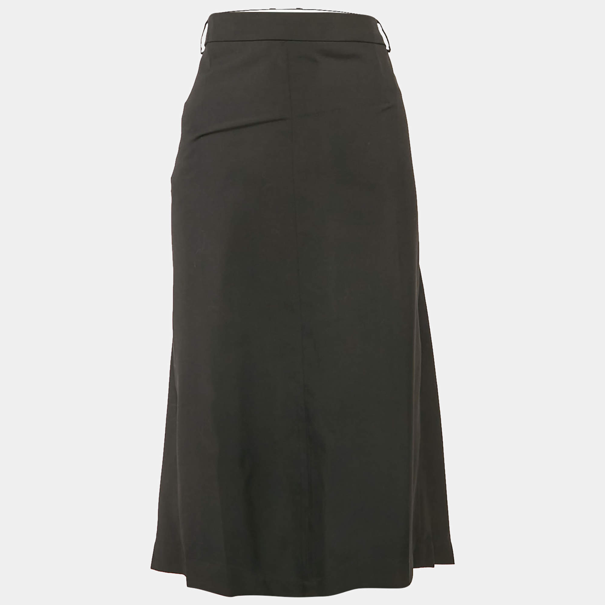 Jacquemus Black Virgin Wool La Jupe Vela Midi Skirt XXL