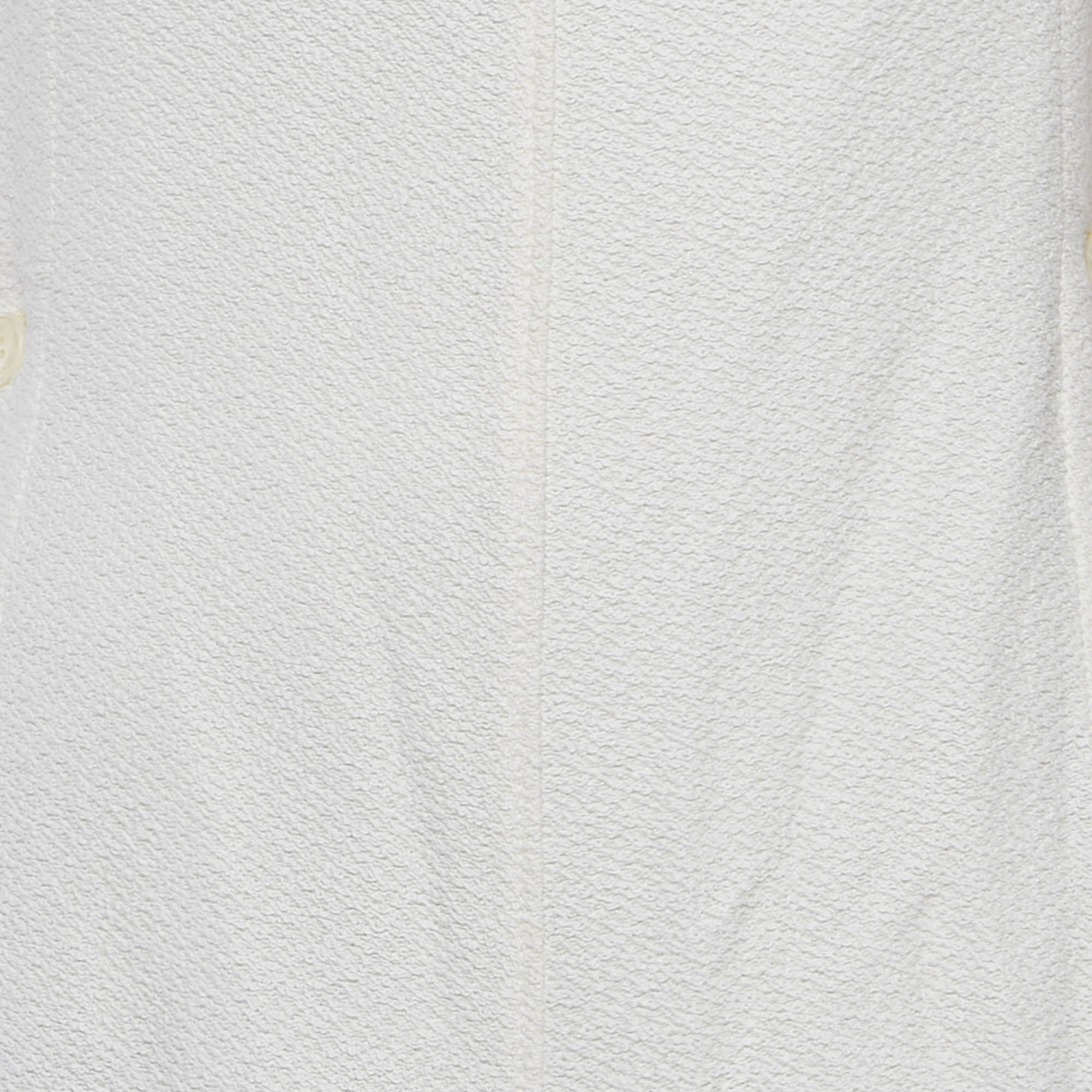 Pre Owned Jacquemus Off-White Wool Blend Adjustable Long La Collectionneuse Apron Dress M
