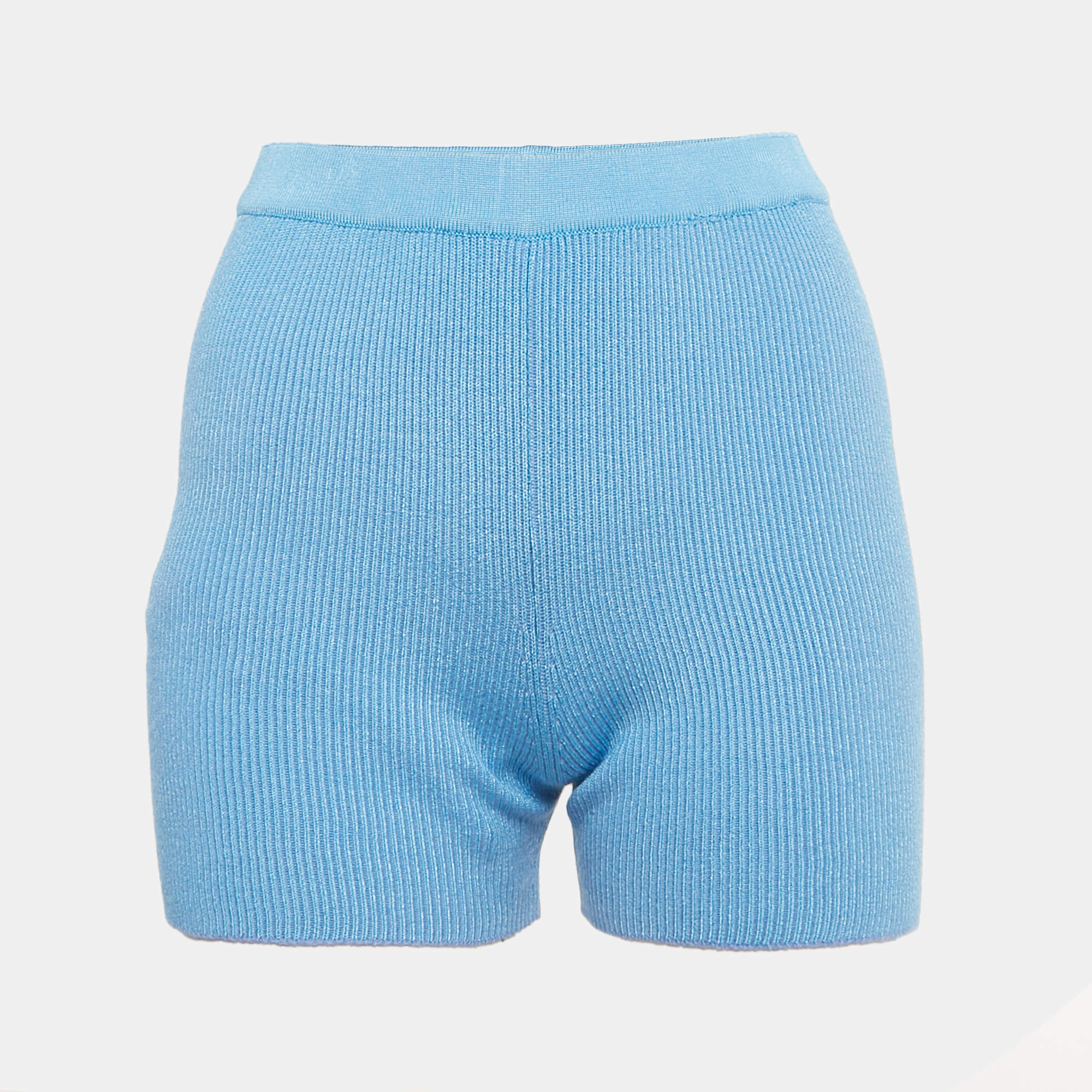 Pre Owned Jacquemus Blue Knit Shorts M