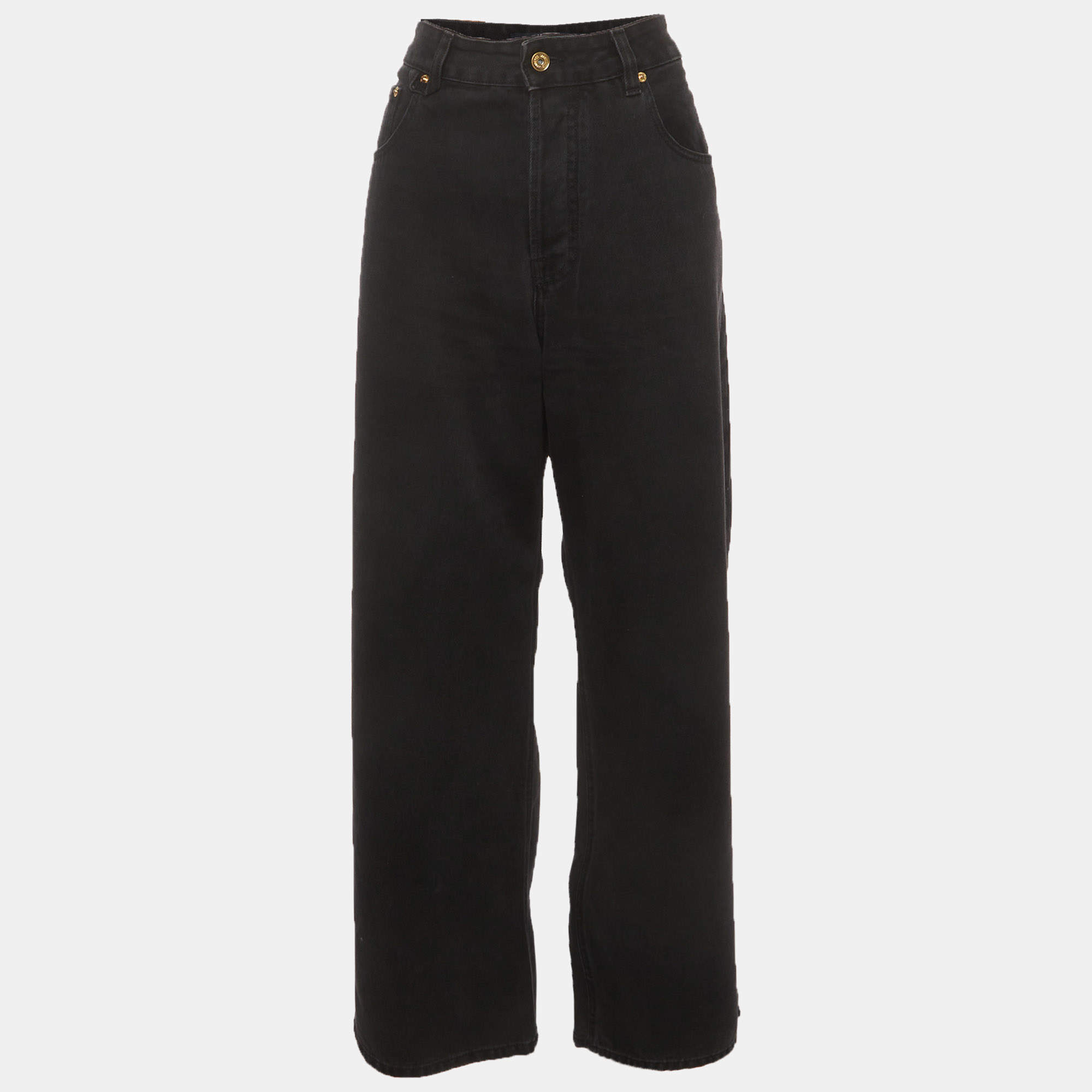 Pre Owned Jacquemus Black Denim Wide Leg de-Nimes Jeans L /Waist 33"