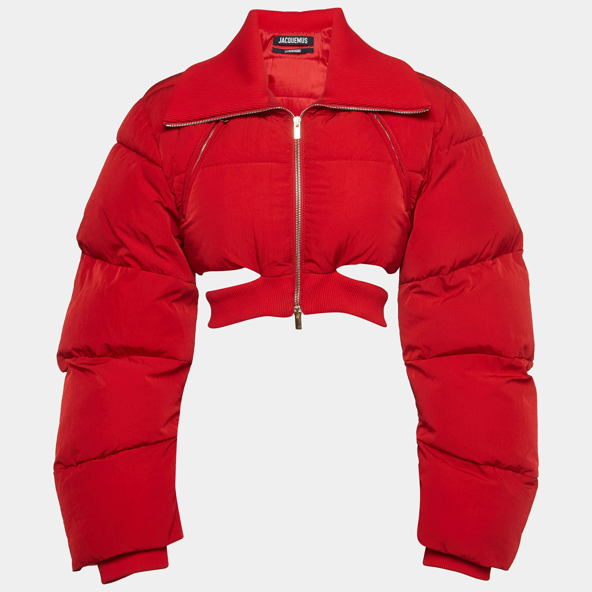 Jacquemus Red Synthetic Cropped Jacket M