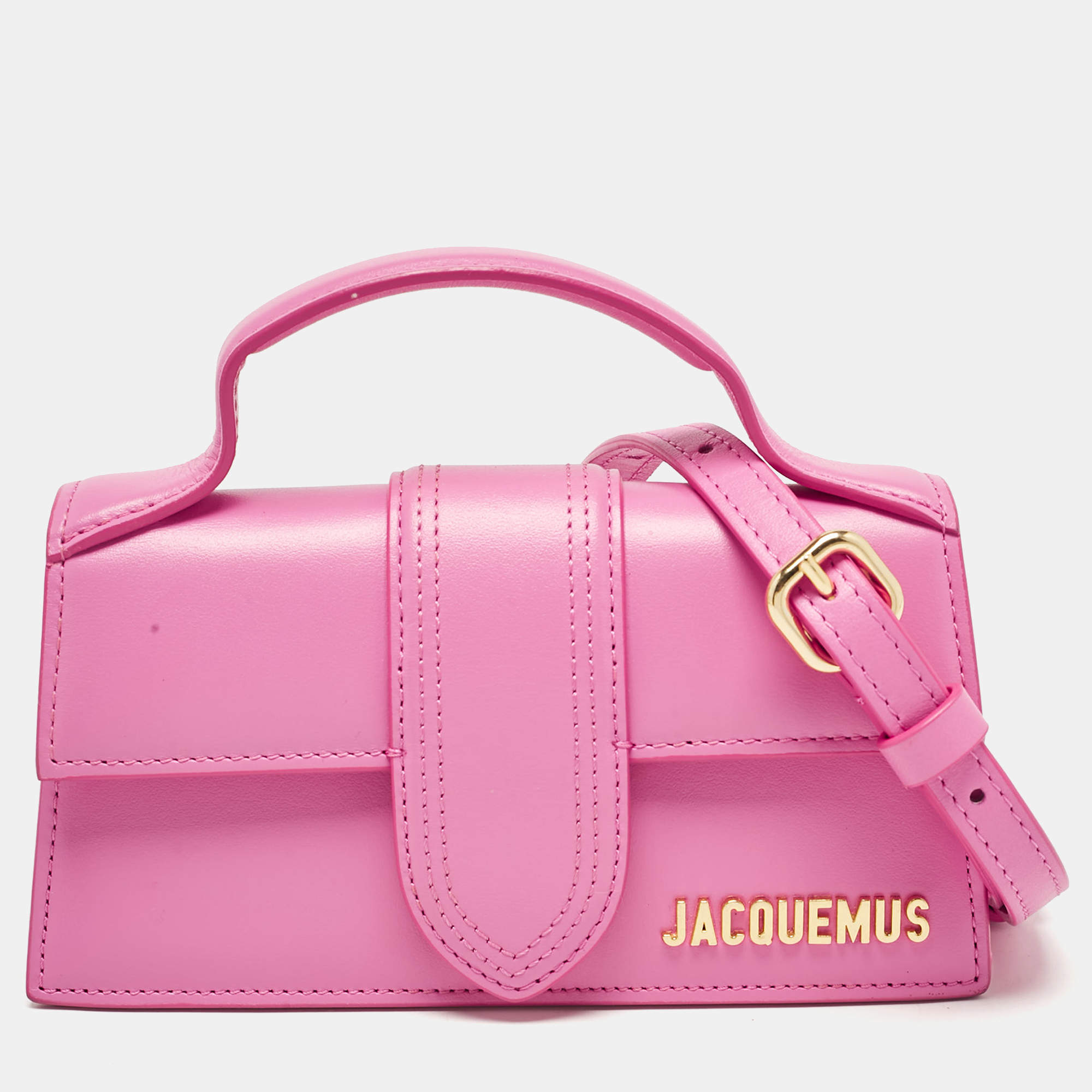 Jacquemus Pink Leather Le Bambino Top Handle Bag
