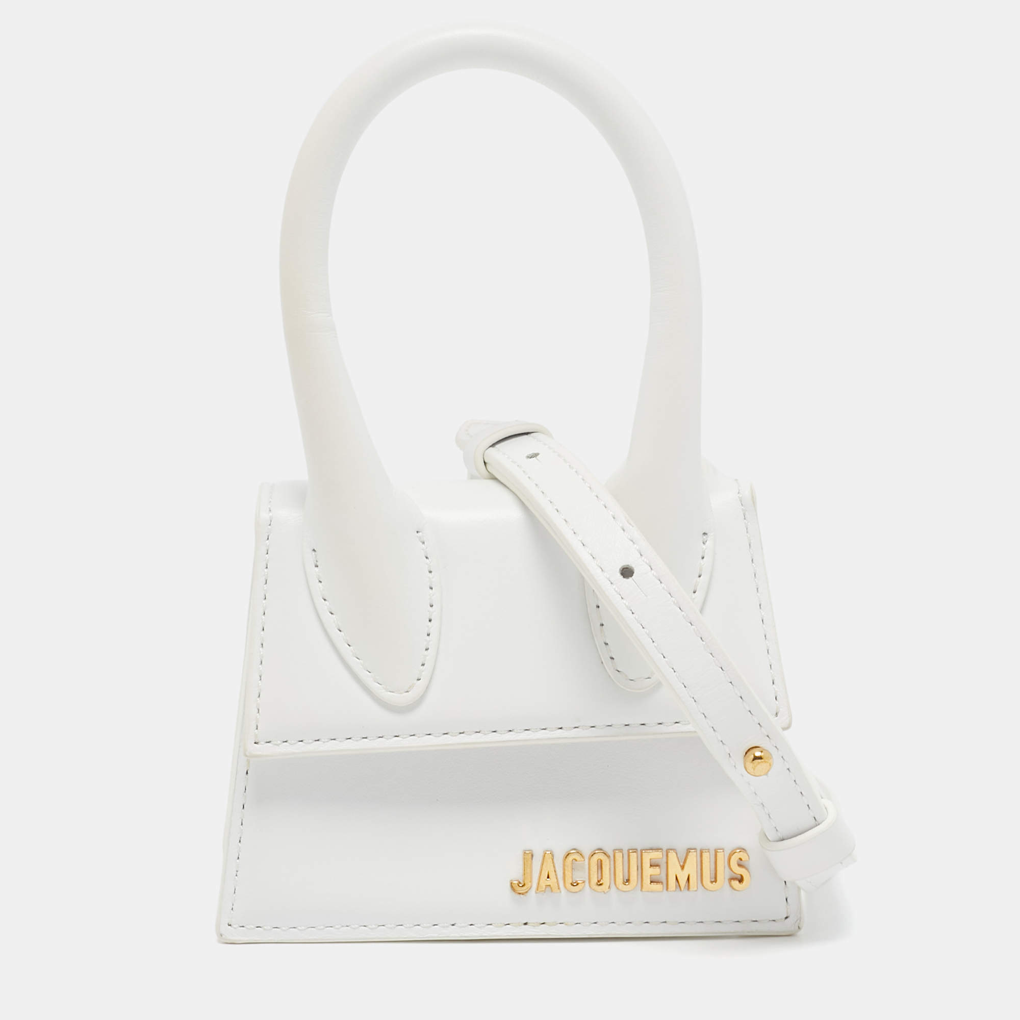 Jacquemus White Leather Le Chiquito Mini Bag