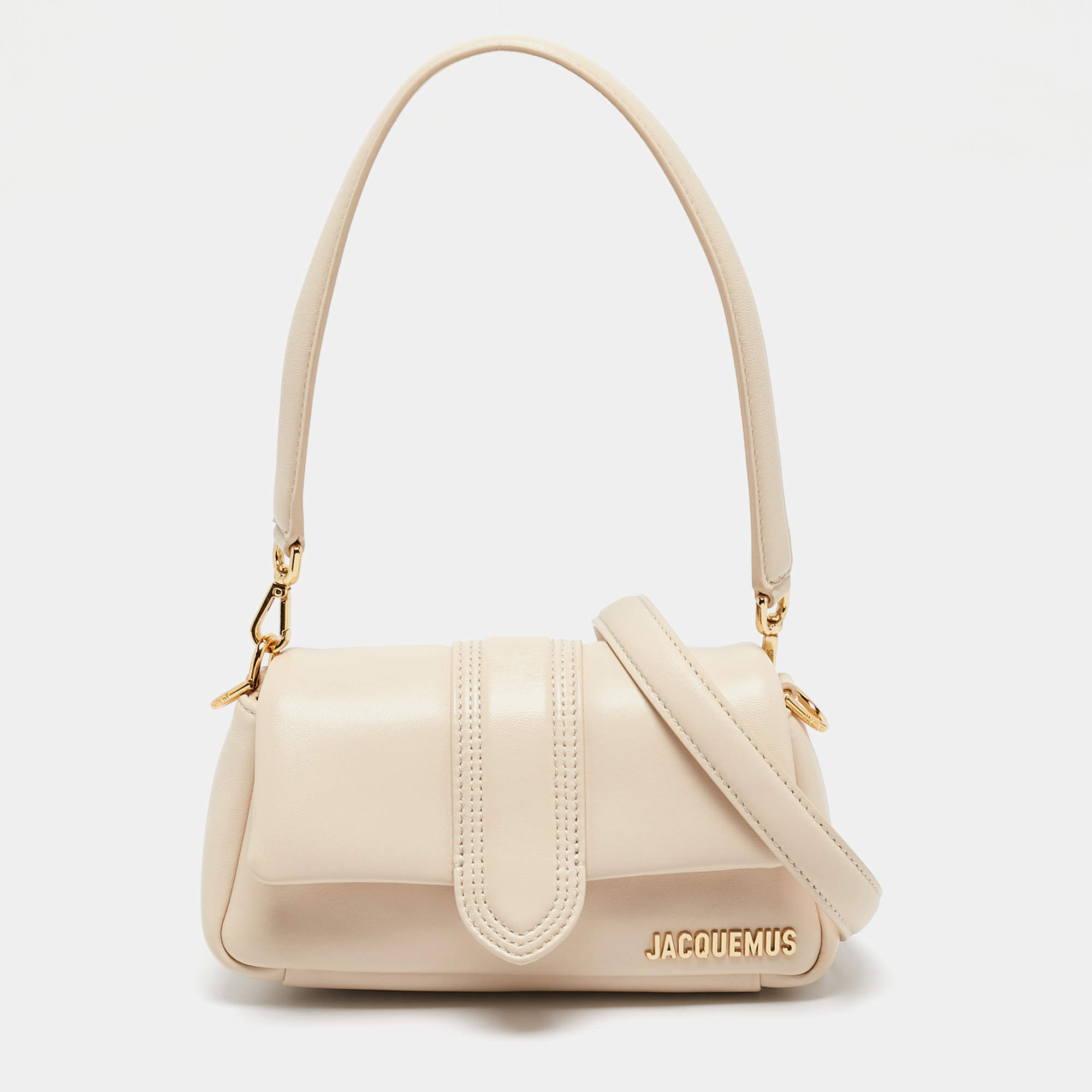 Jacquemus Beige Padded Leather Le Petit Bambimou Shoulder Bag