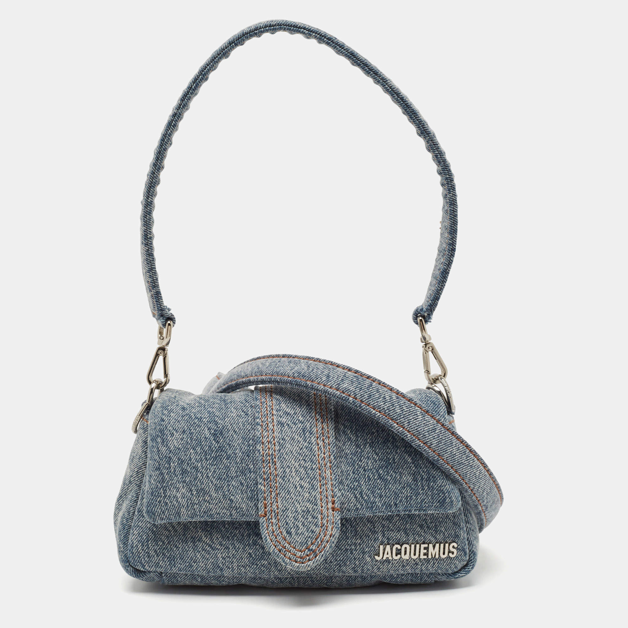 Jacquemus Blue Denim Le Petit Bambimou Shoulder Bag