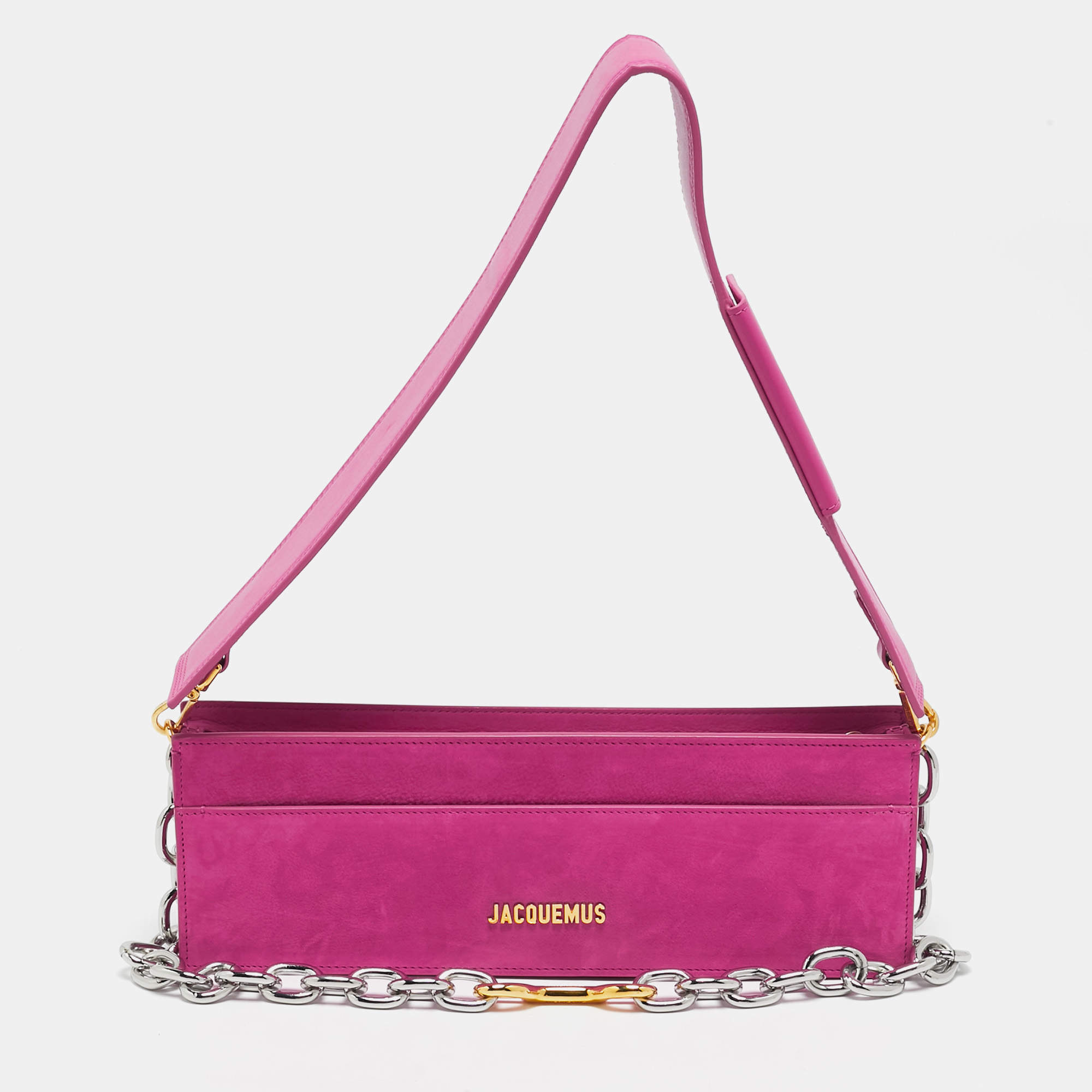 Jacquemus Pink Nubuck Leather Le Sac Ciuciu Shoulder Bag