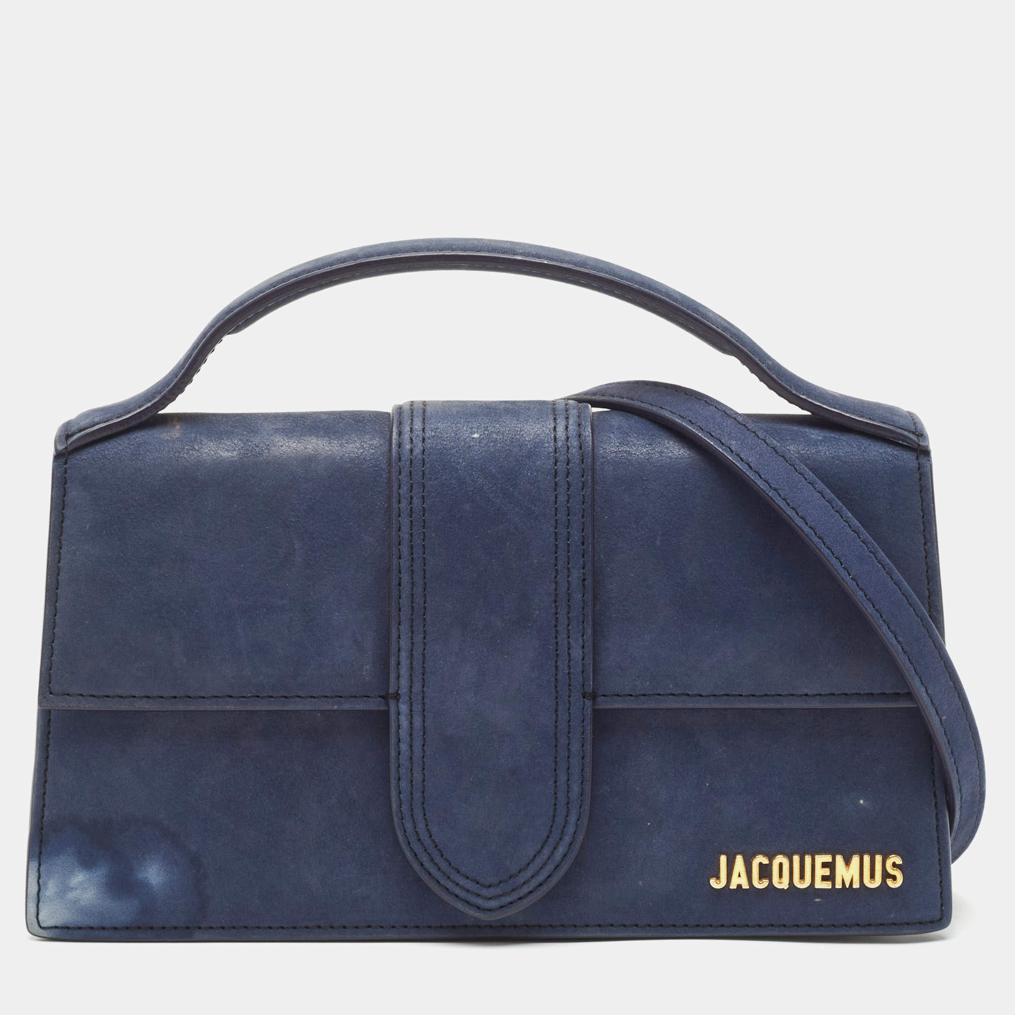 Jacquemus Navy Blue Le Grand Bambino Top Handle Bag