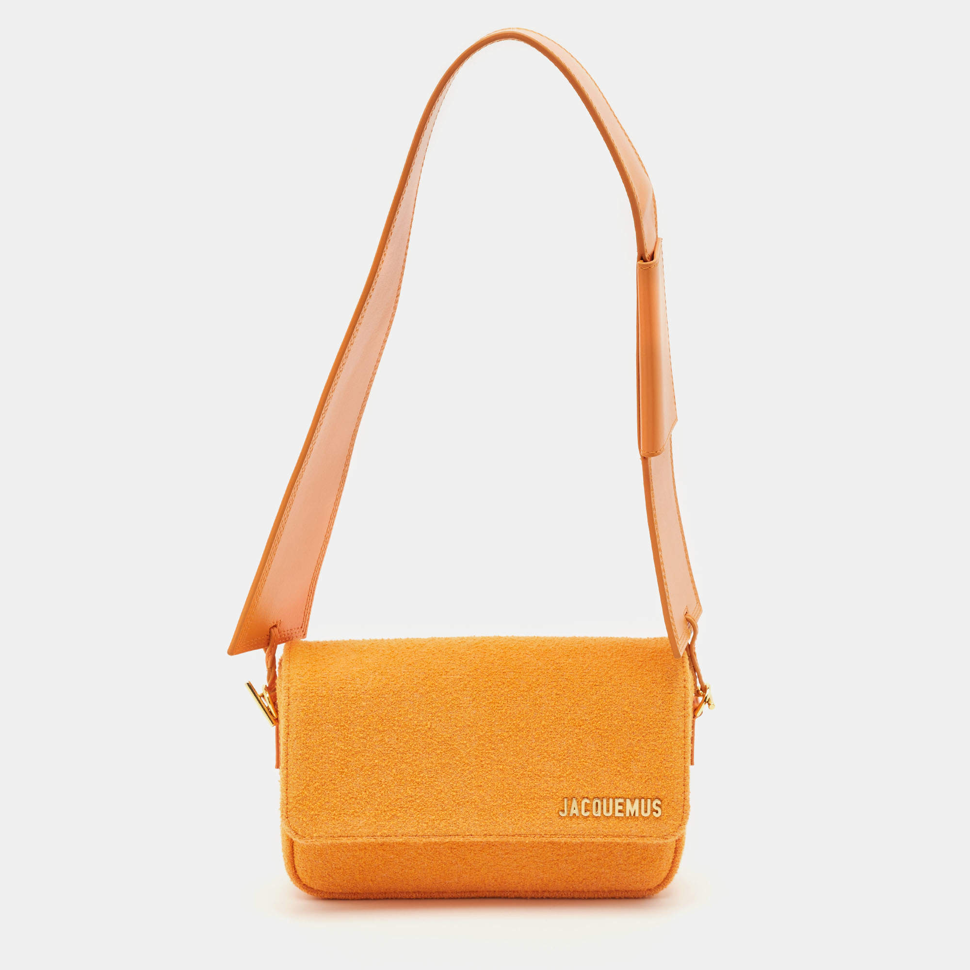 Jacquemus Orange Fabric Le Carinu Shoulder Bag