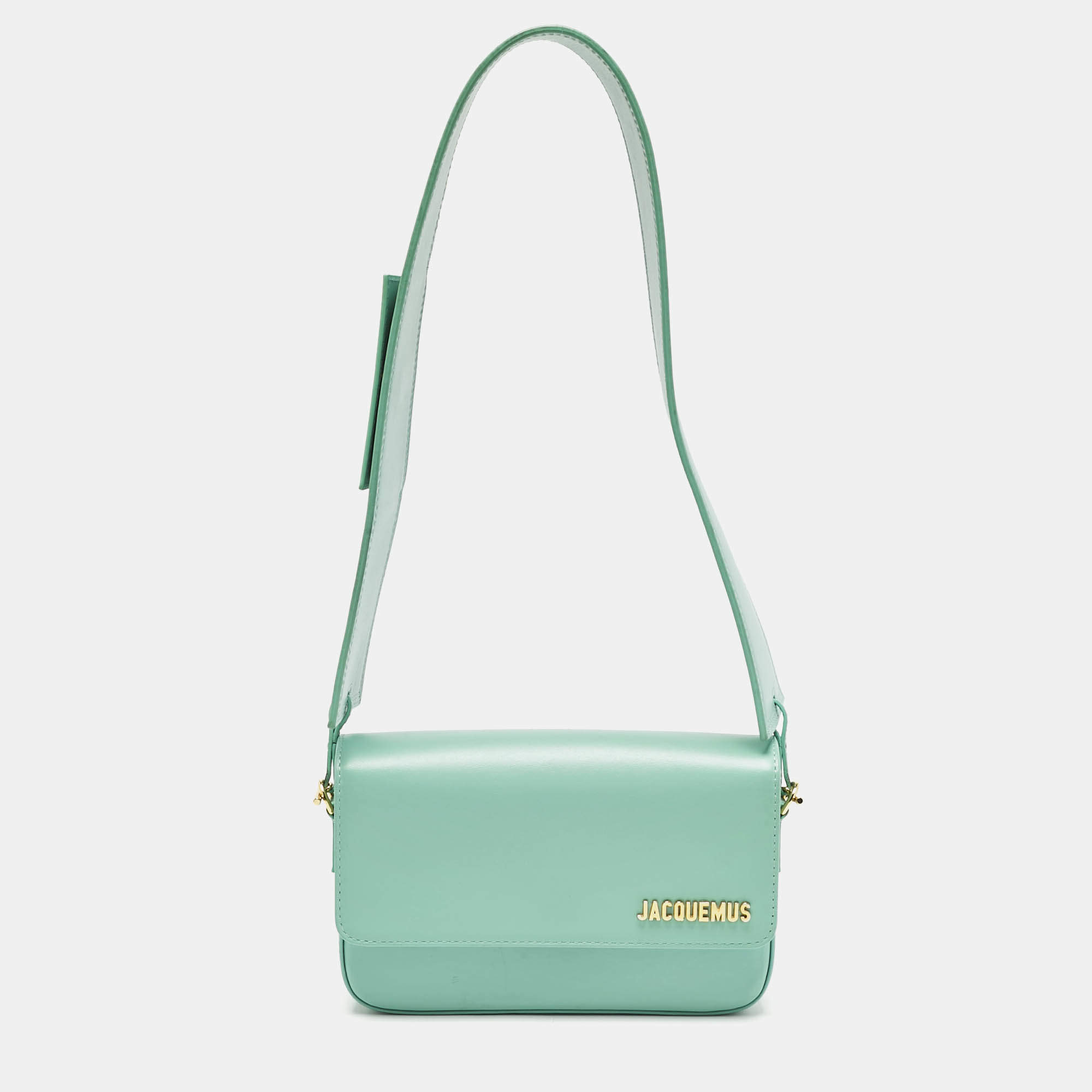 Pre Owned Jacquemus Light Green Le Carinu Shoulder Bag