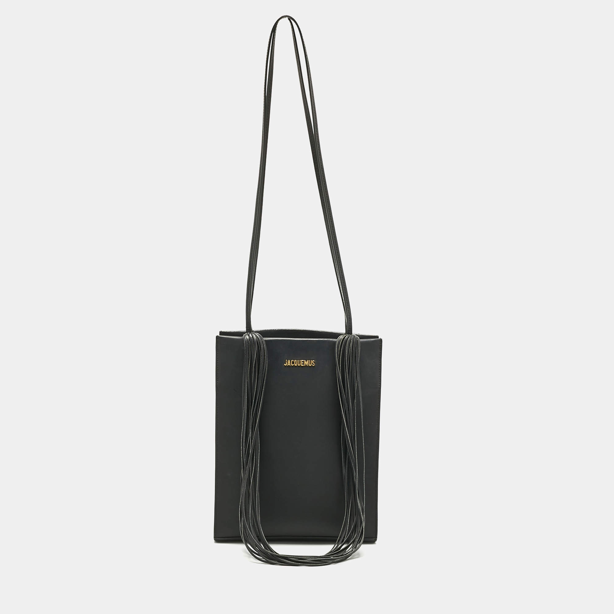 Pre Owned Jacquemus Black Leather Le A4 Tote