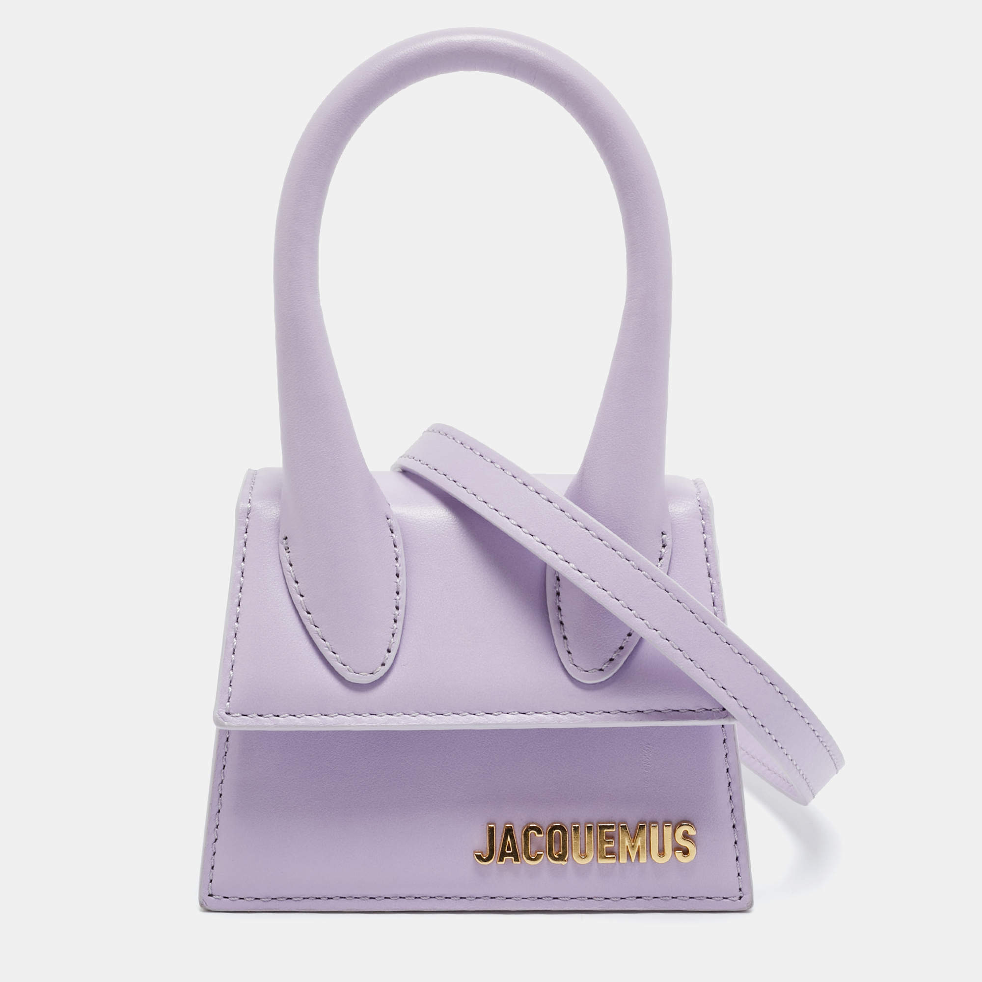مملوكة مسبقًا Jacquemus Le Chiquito Mini Lilac Leather Top Handle Bag
