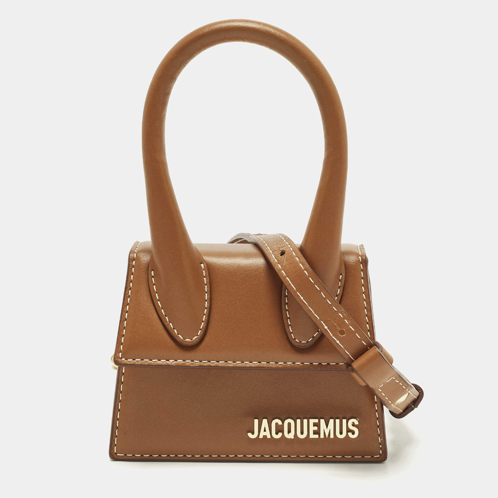 Pre Owned Jacquemus Le Chiquito Mini Leather Top Handle Bag